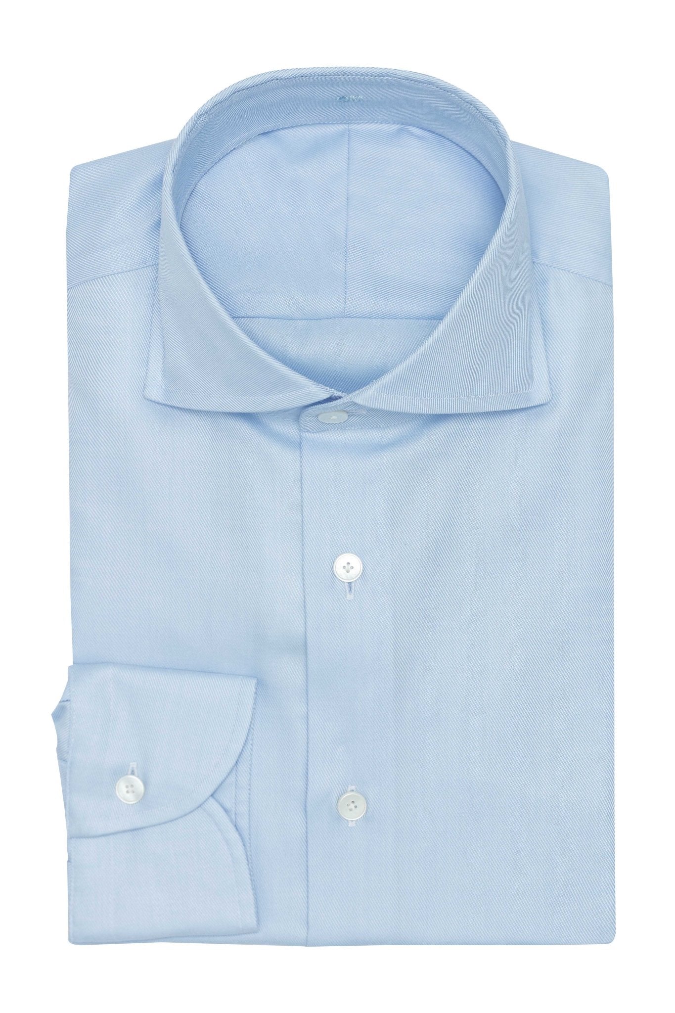 Custom Shirt - l.blue cotton - cordes - sons.com