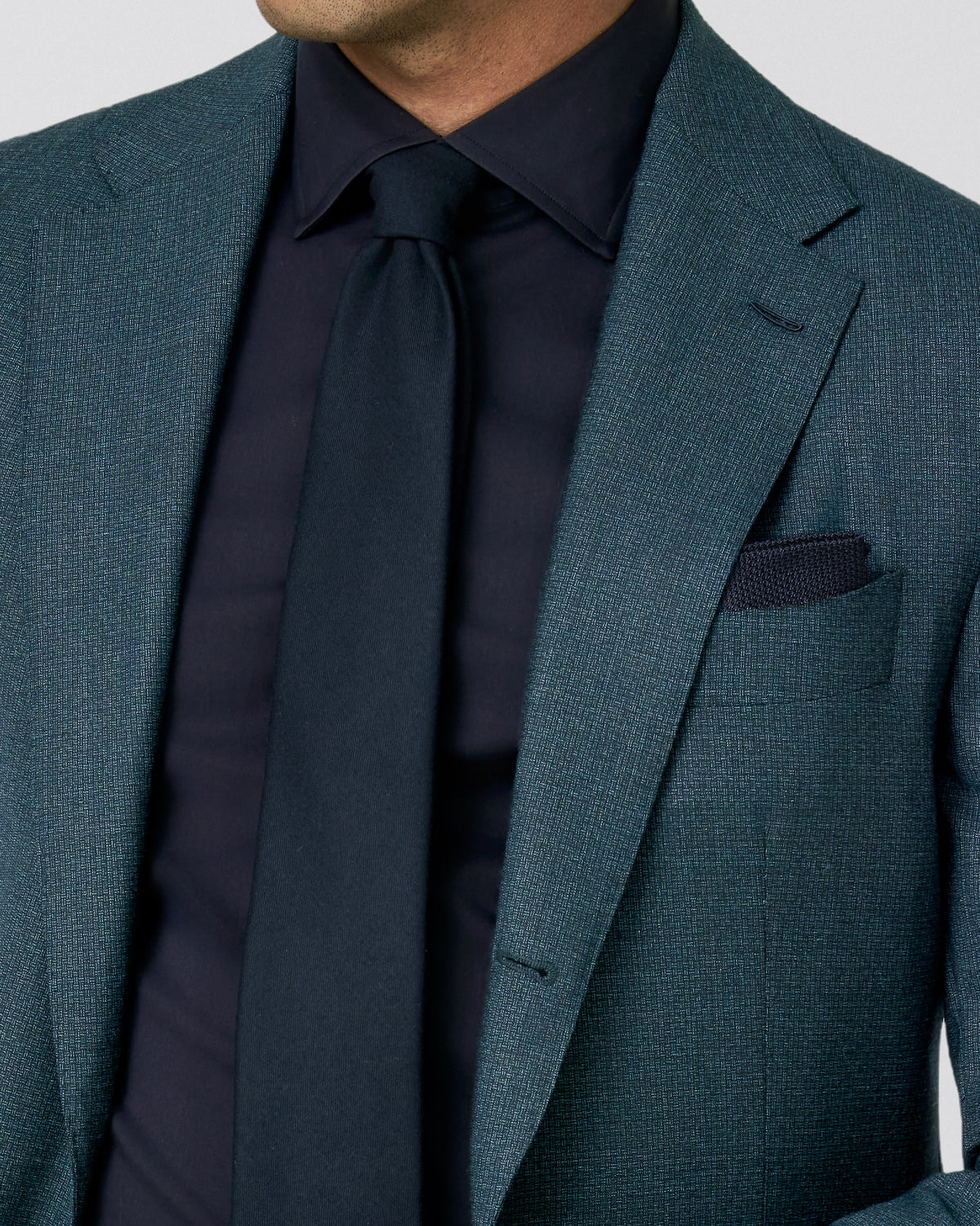 TGREN006 midnight blue silk grenadine tie - cordes-sons.com