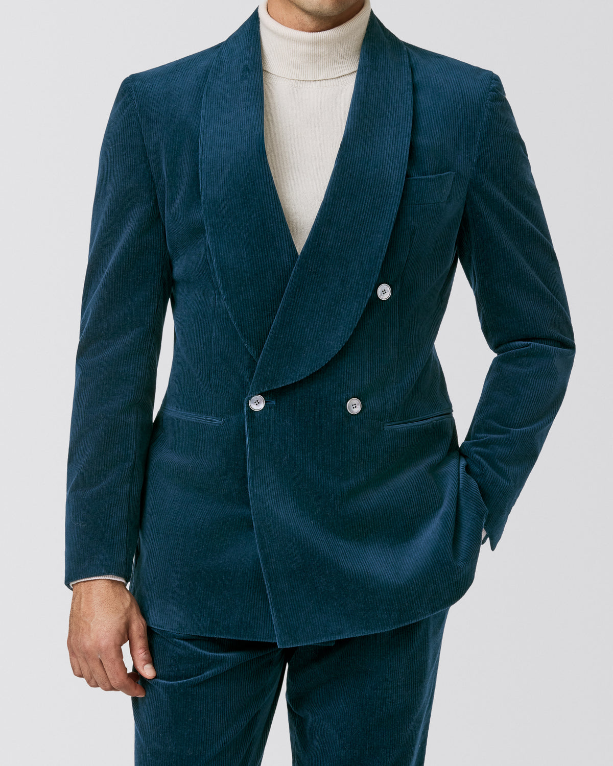 6104 prussian blue stretch cotton corduroy jacket - cordes-sons.com