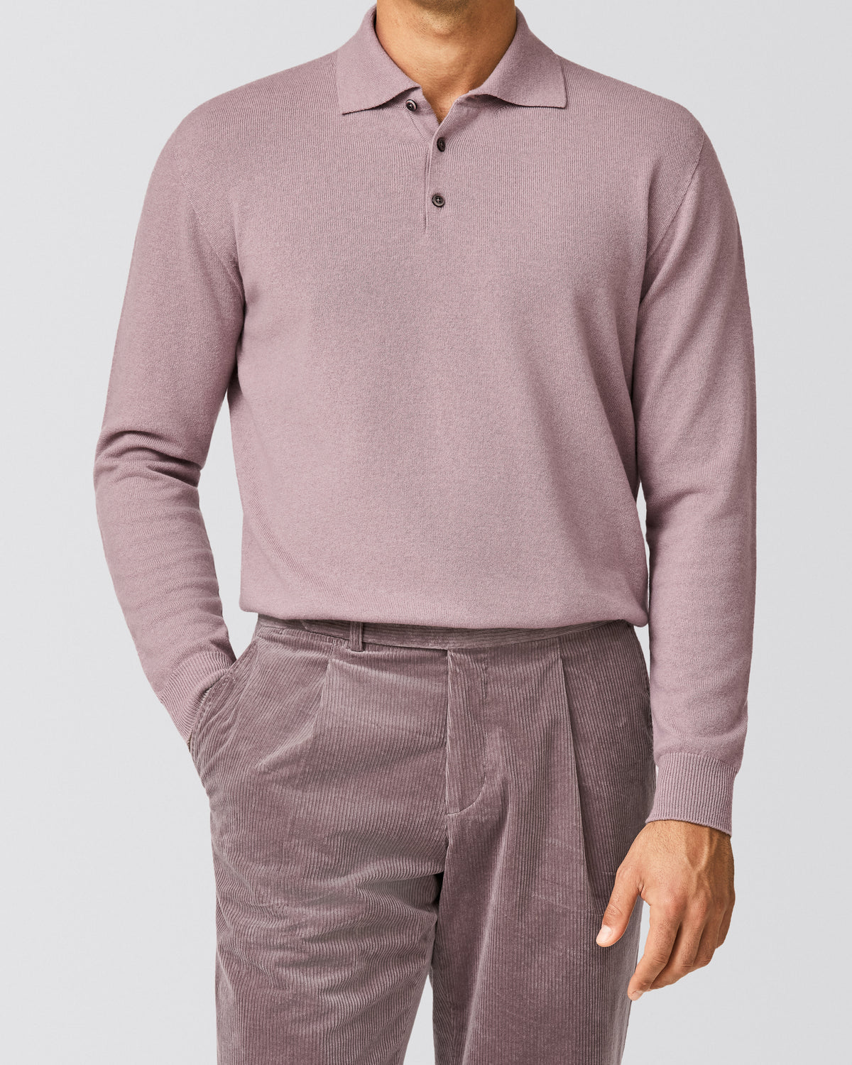 P.1.KS10275 ash pink cashmere knit - cordes-sons.com