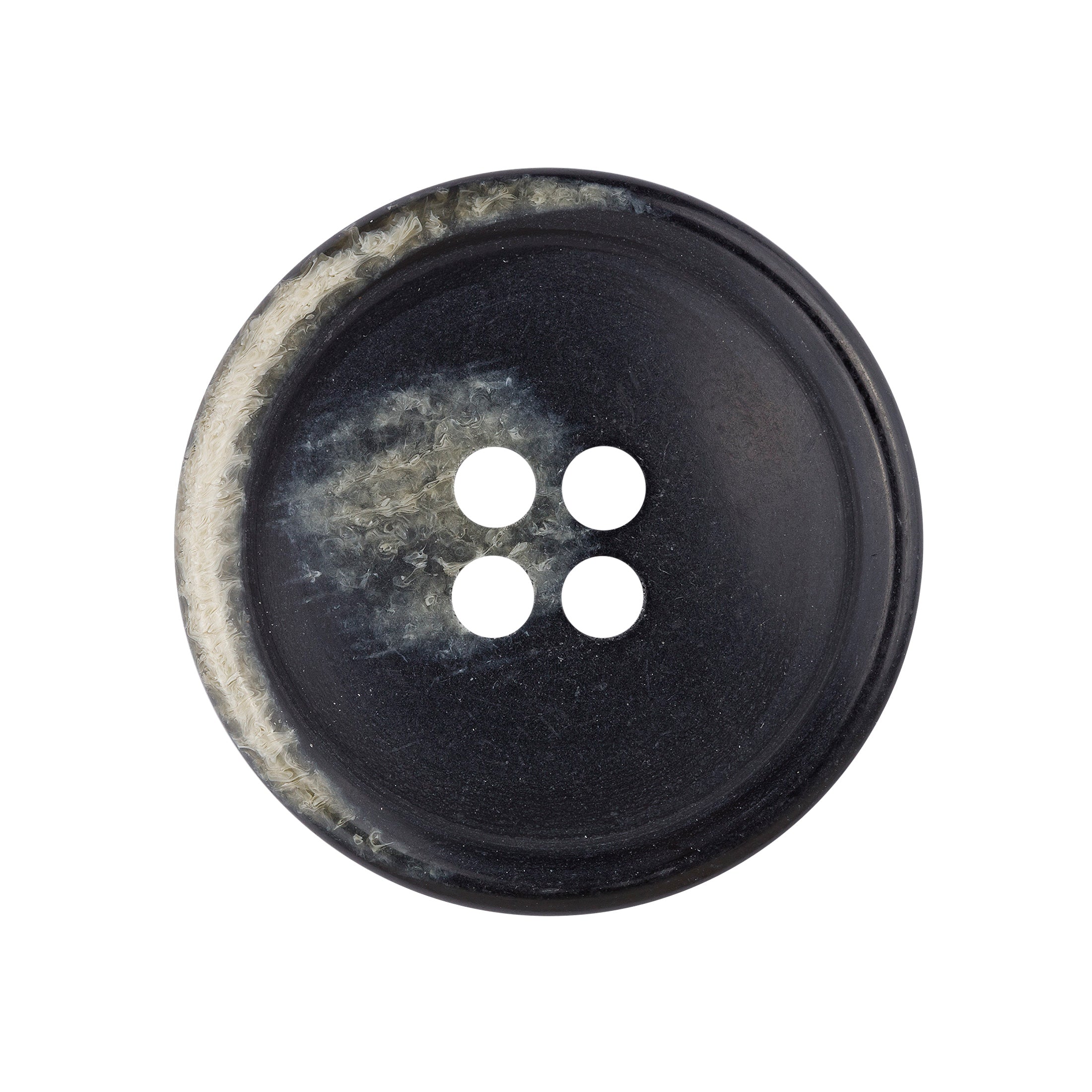 Suit Button 34 midnight blue mock horn with contrast rim