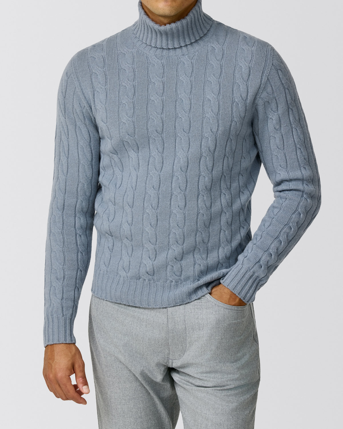 TN.3.K10174 steel blue cashmere knit - cordes-sons.com