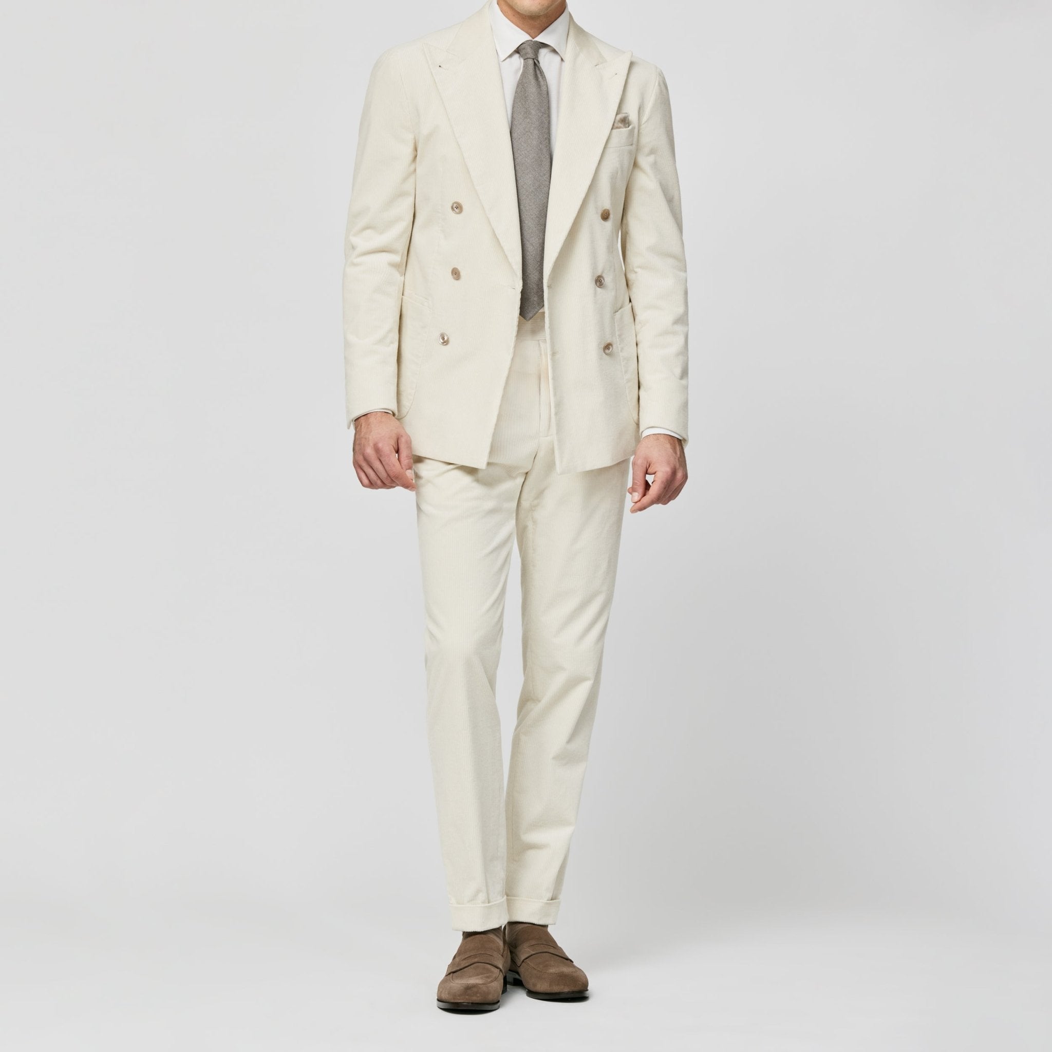 6012 Off White Stretch Cotton Curduroy - cordes - sons.com