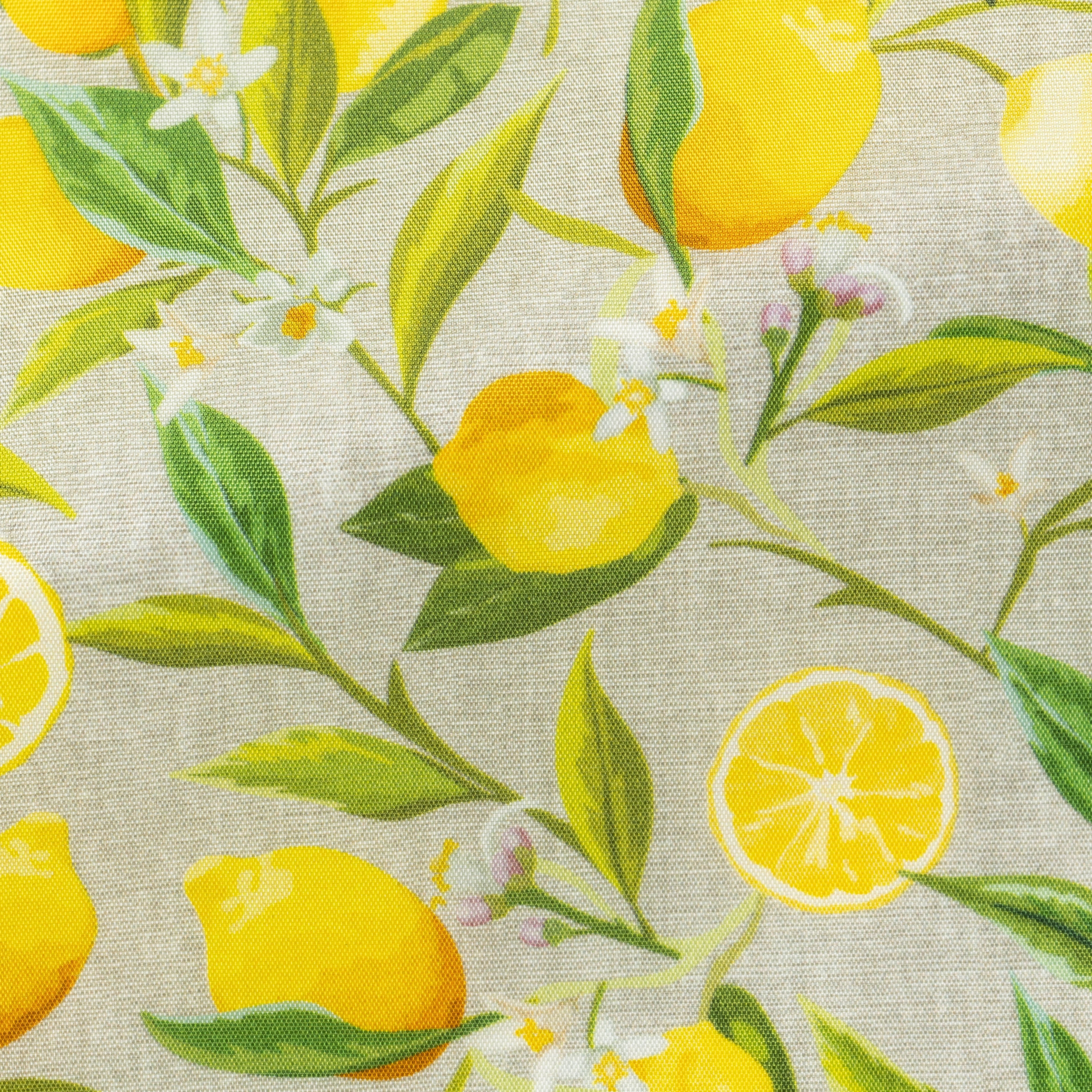 354 l.grey with lemons and flowers