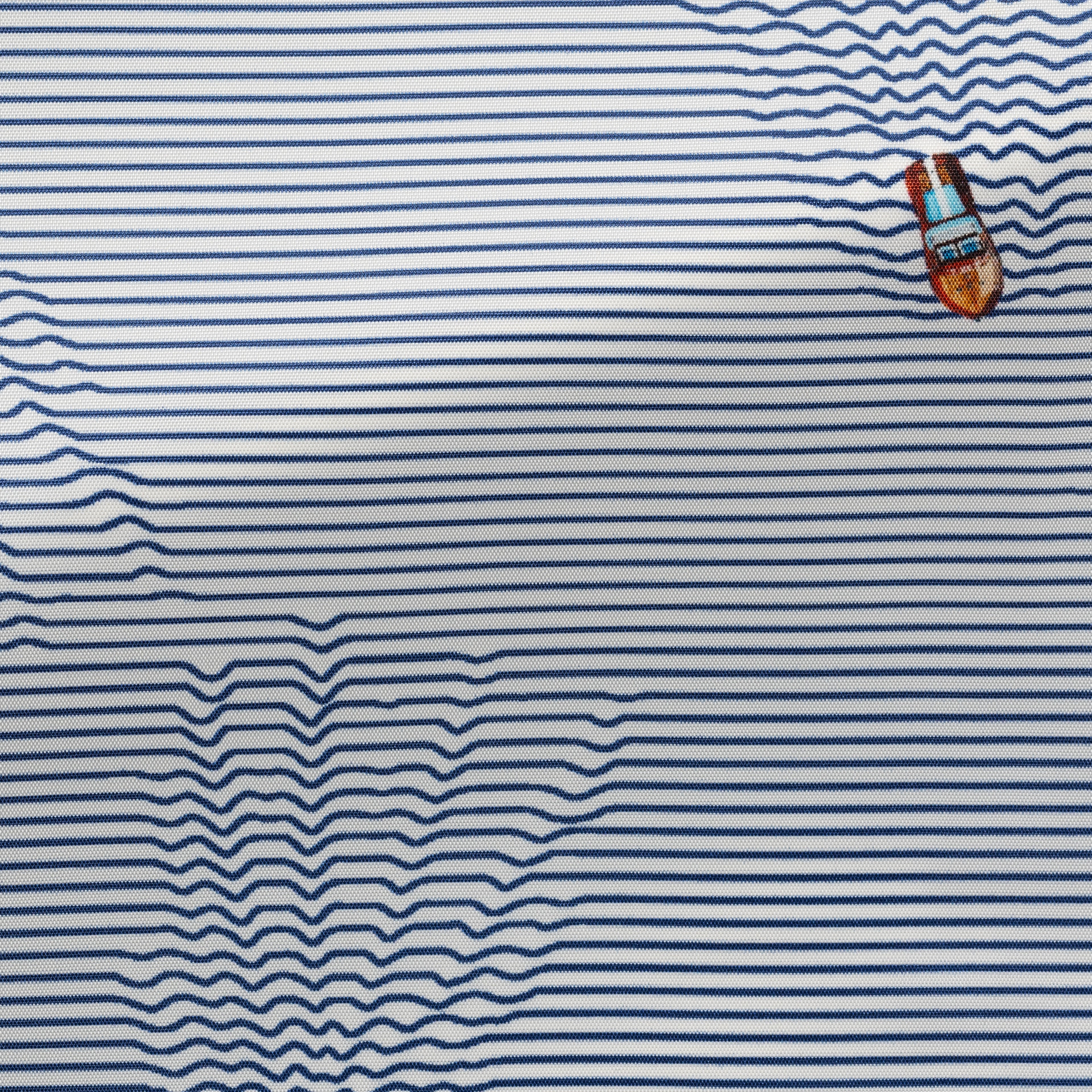 485 white and navy stripes with Riva speedboats