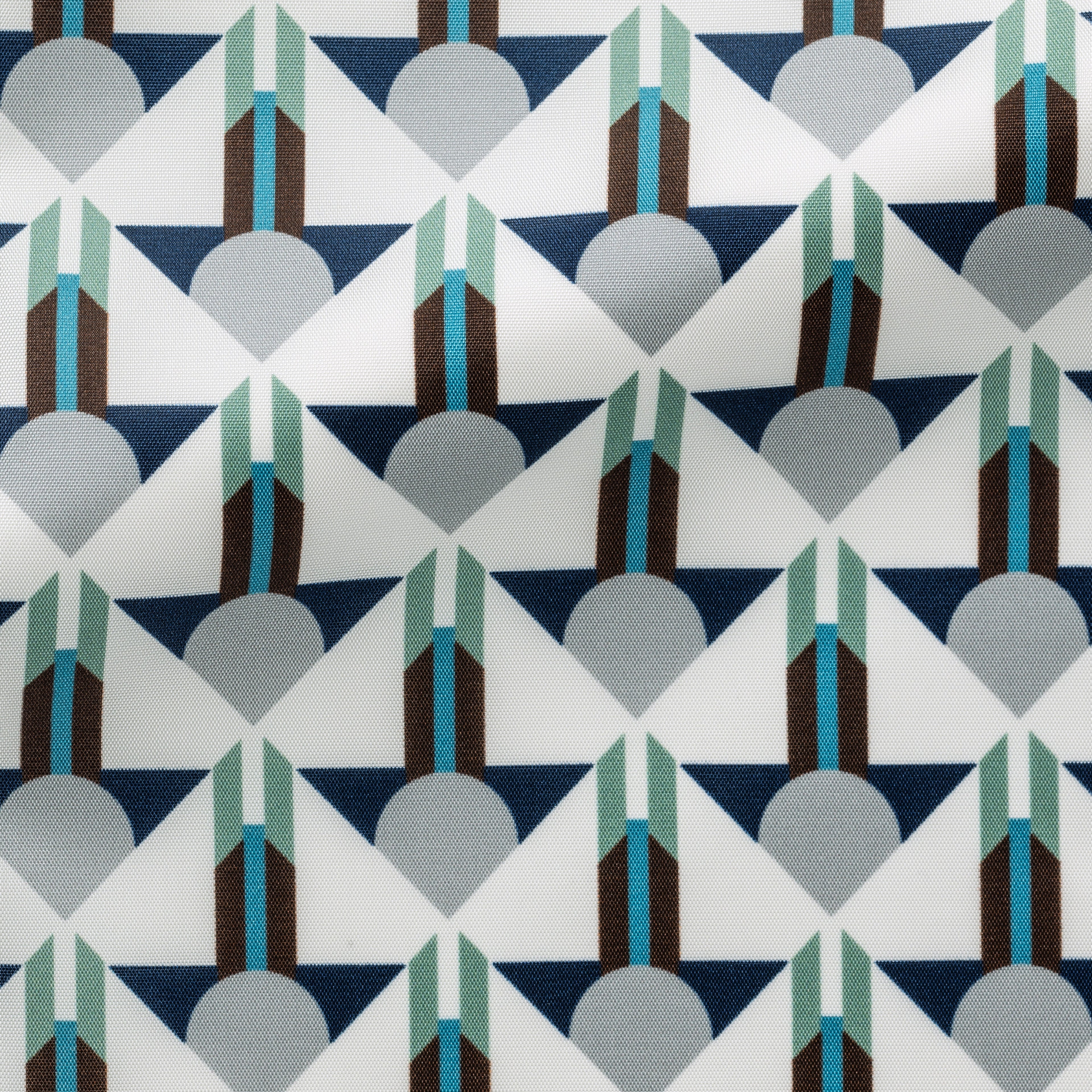 486 white with multi-coloured abstract triangle design