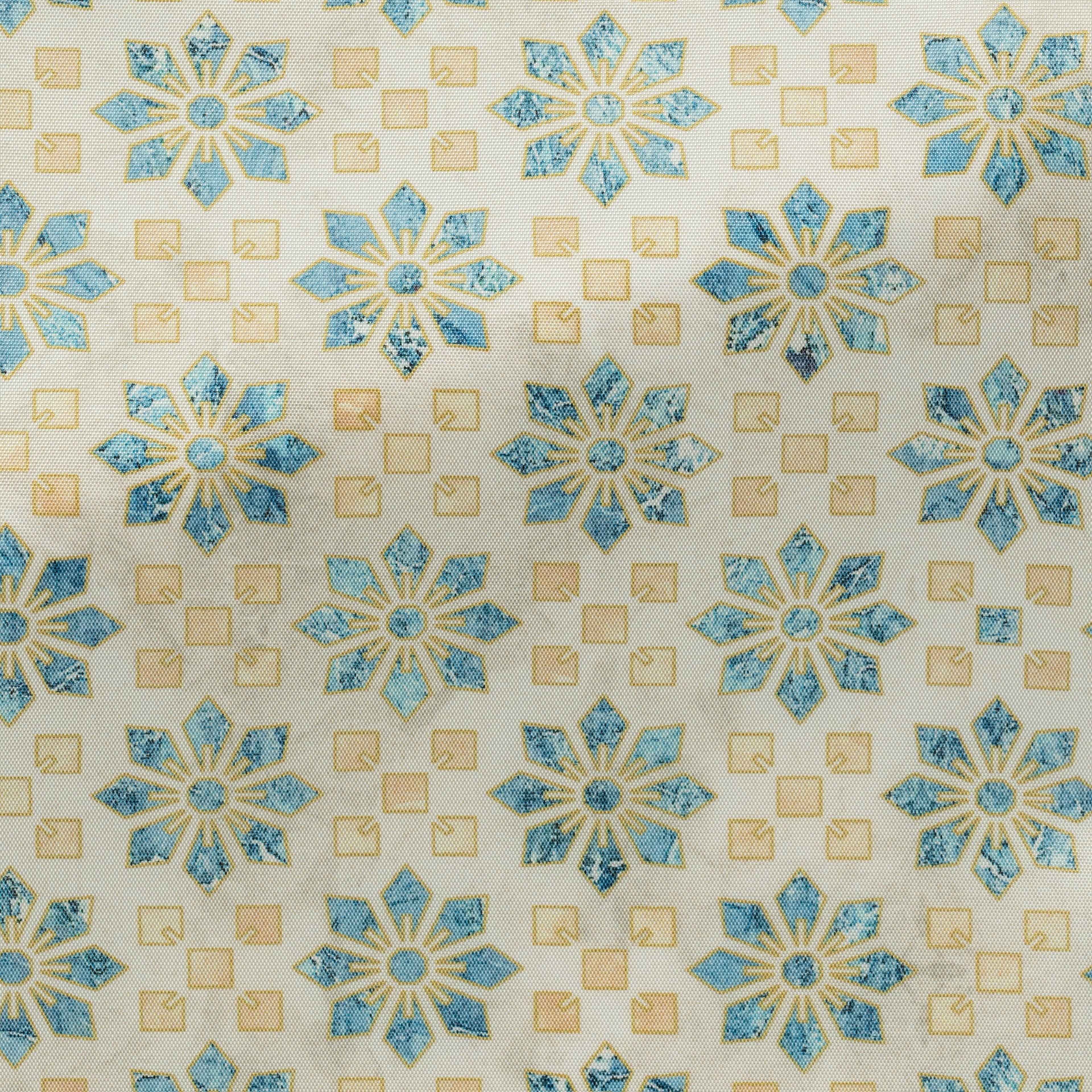 488 l.sand with cream and azure blue mosaic