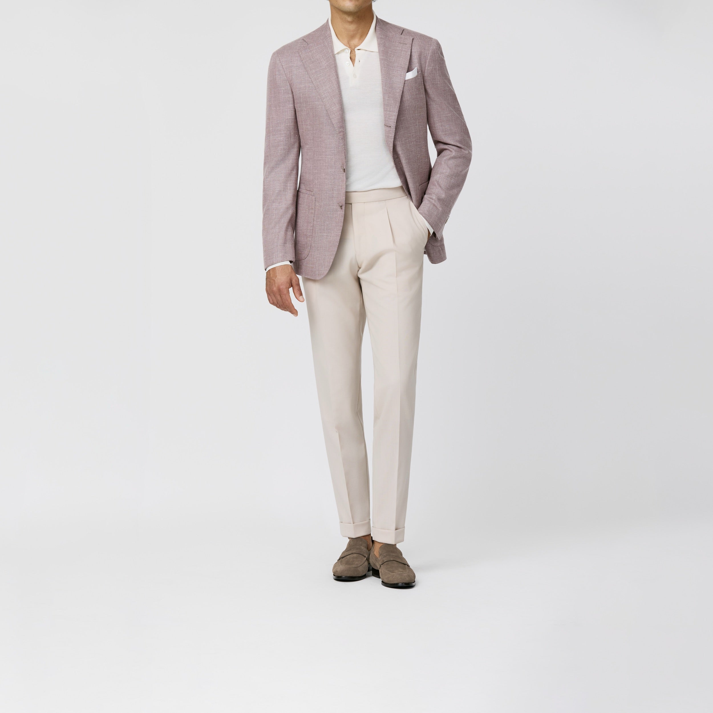 9207 l.pink melange stretch wool-silk-linen basektwweave