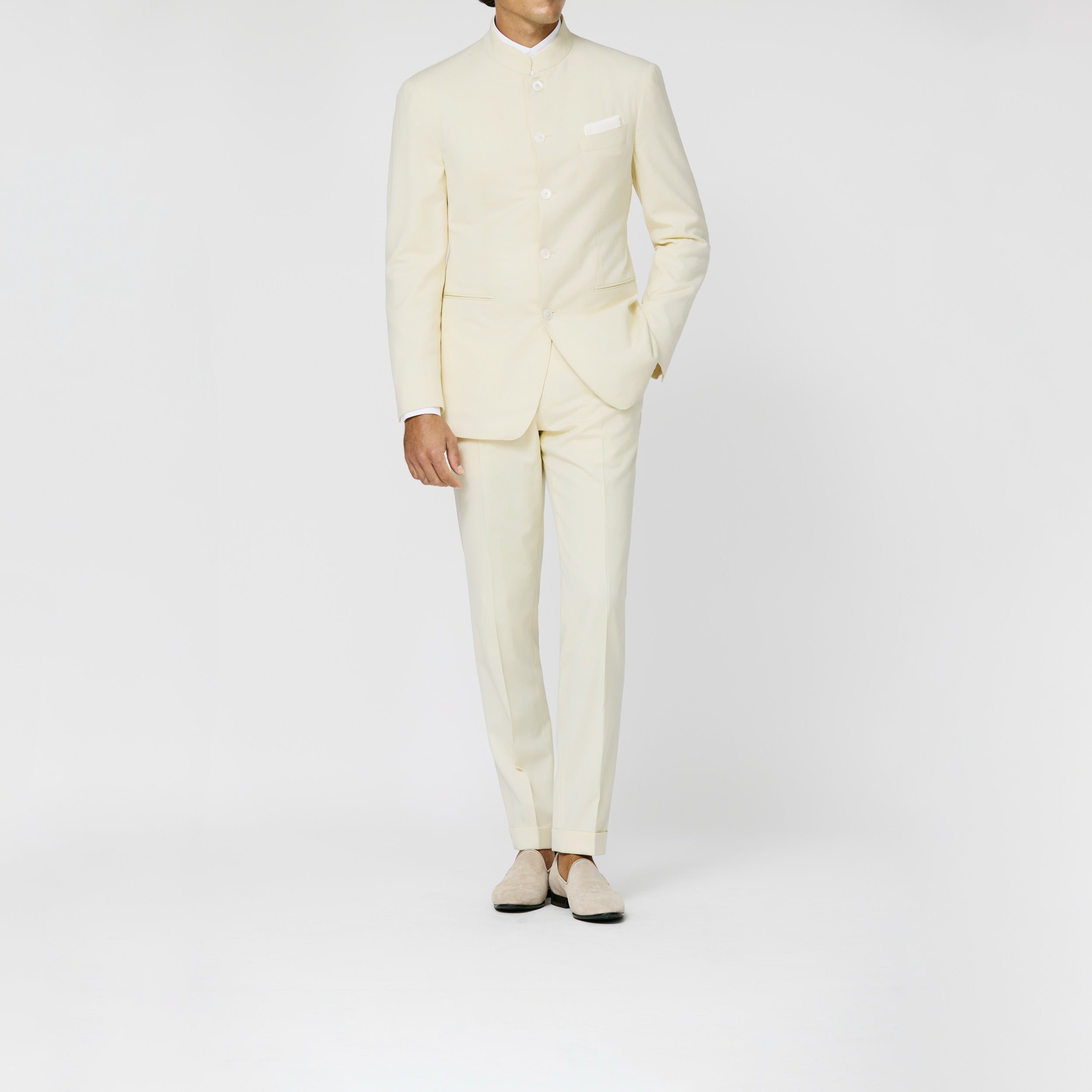 6054 Loro Piana ivory-stretch wool-silk-linen twill