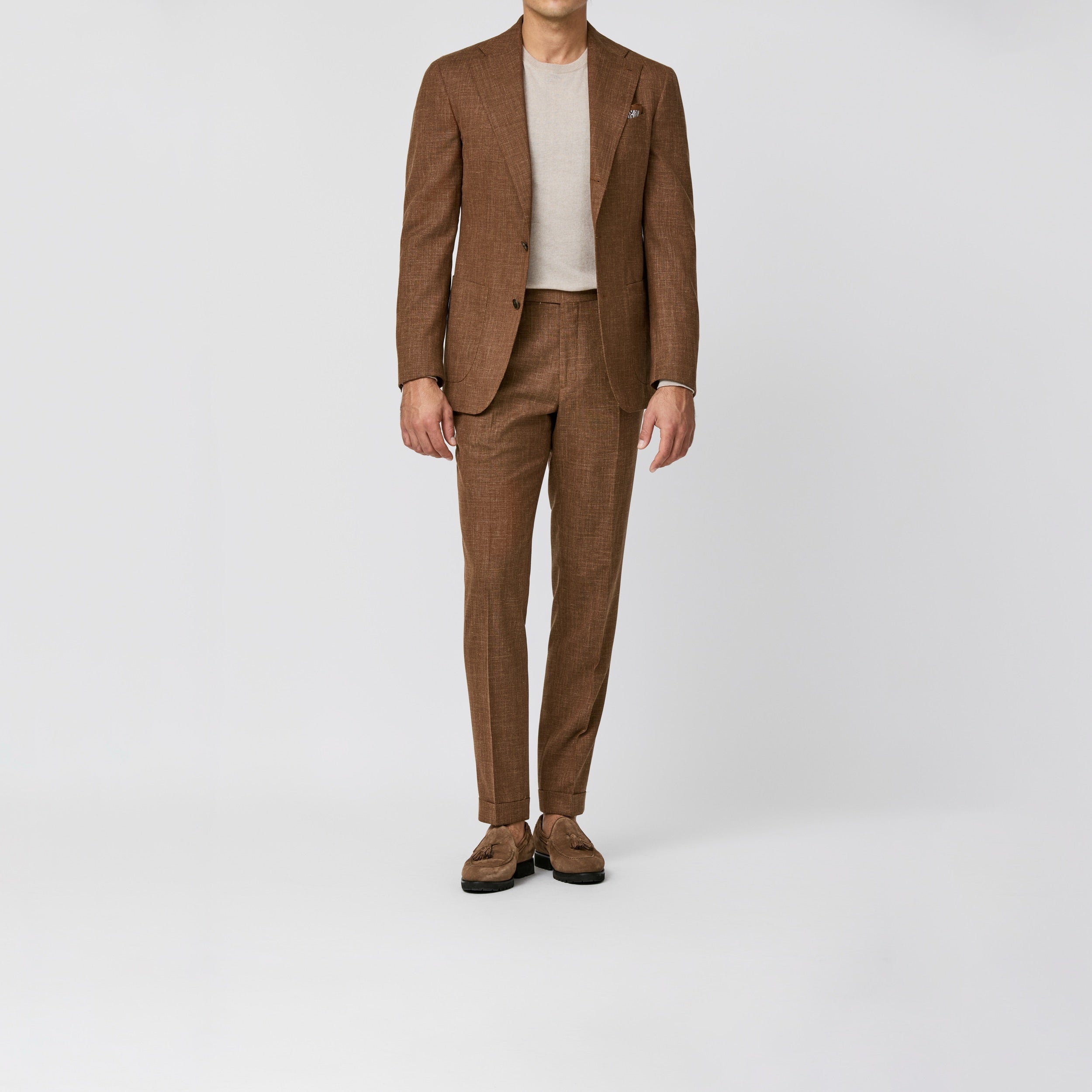 6070 Loro Piana terracotta melange wool-silk-linen tropical