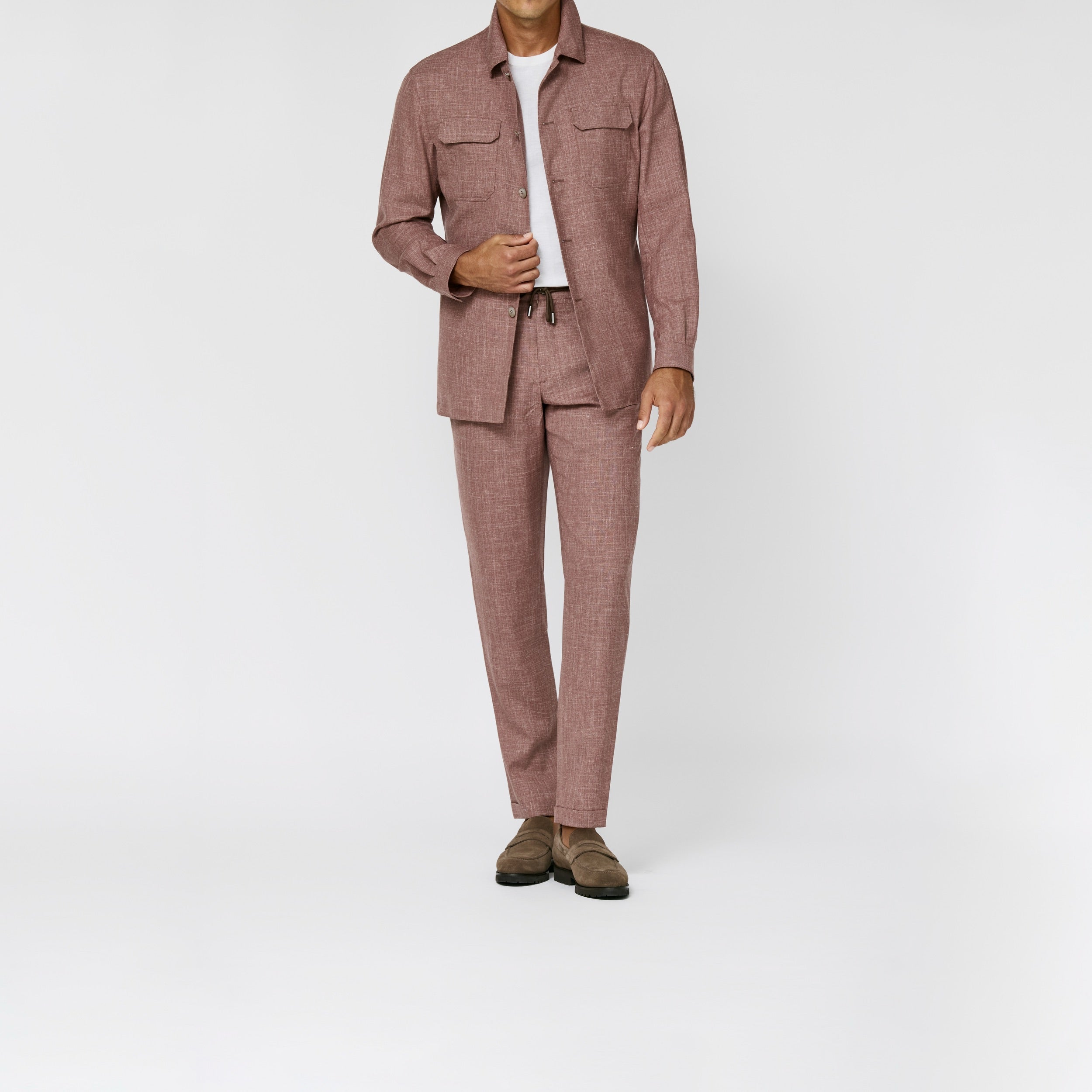 6073 Loro Piana rust pink melange wool-silk-linen tropical