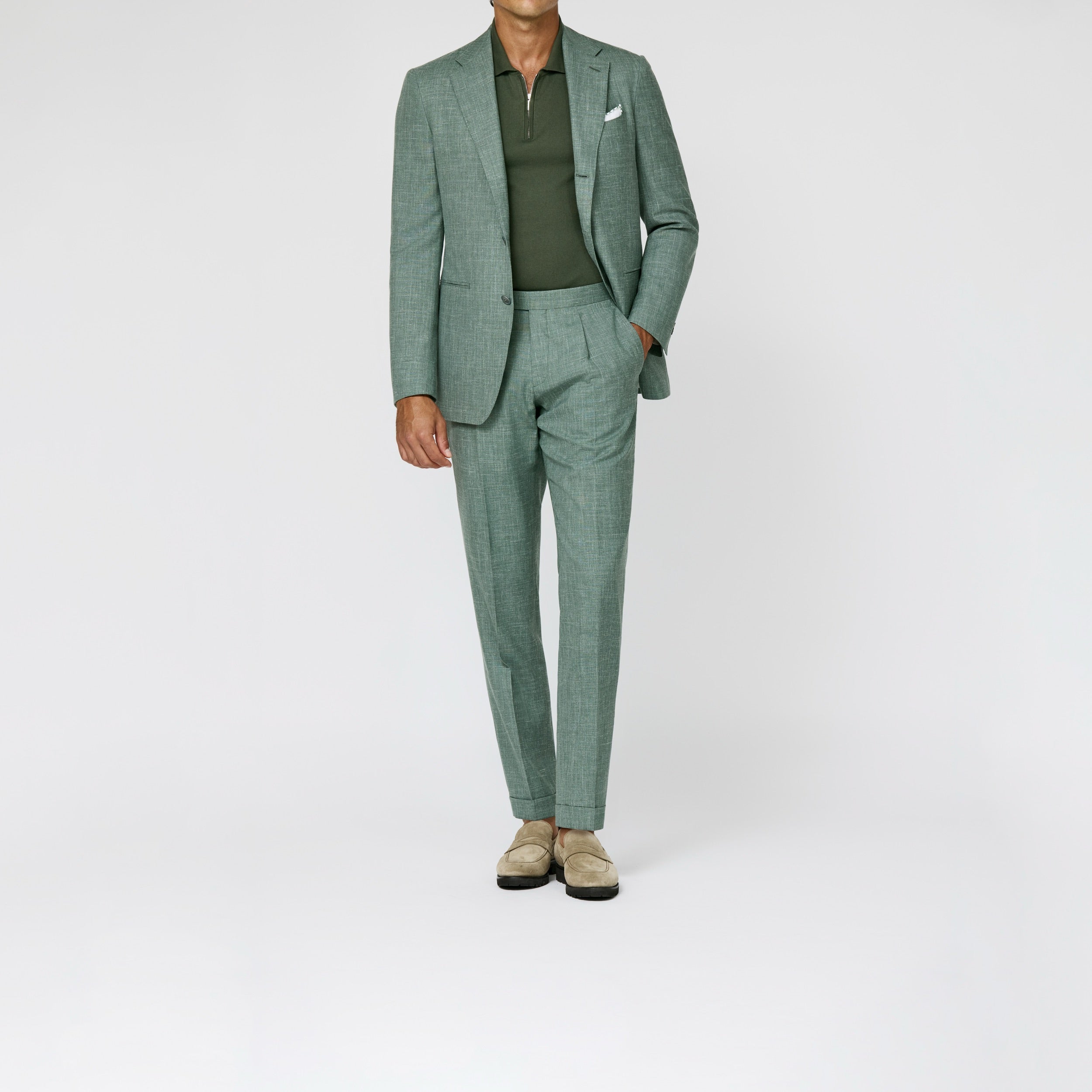 6080 Loro Piana d.sage wool-silk-linen tropical