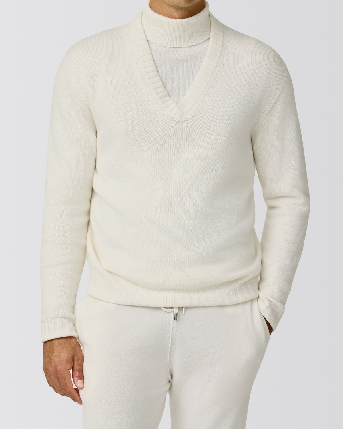 VN.1.K10273 snow white cashmere knit - cordes-sons.com