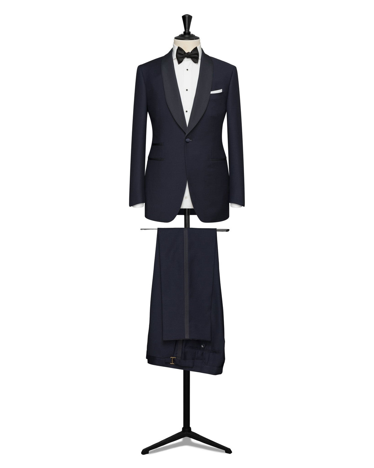 Wool-mohair barathea navy TUXEDO CUSTOM MADE