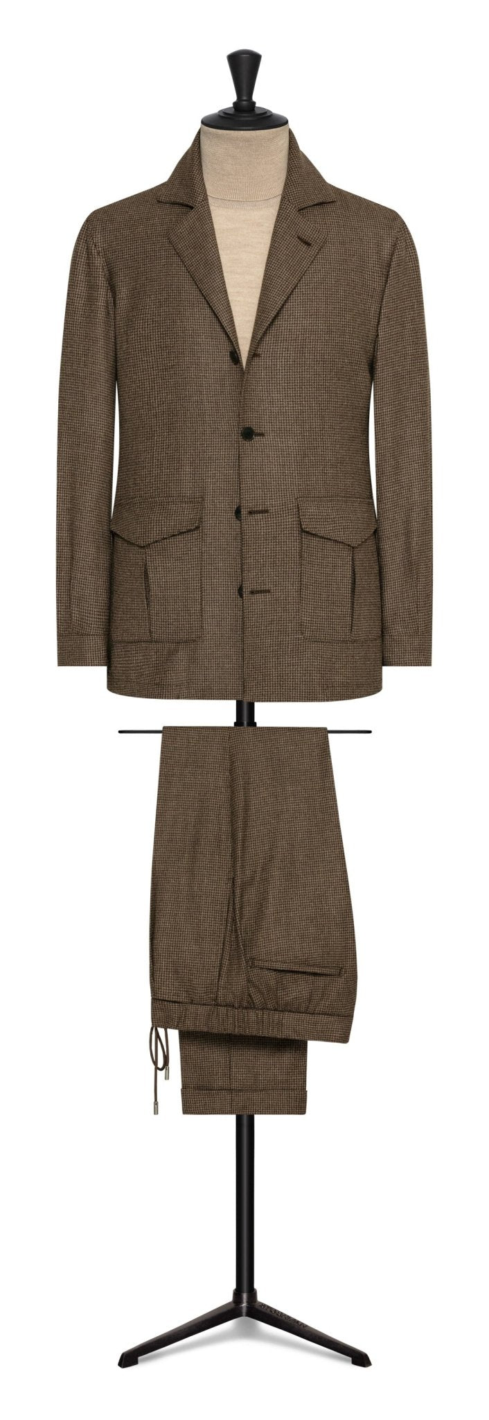 Fall / Winter 2022 Informal Custom Suit - mixed - brown stretch wool vichy by Milior - cordes - sons.com