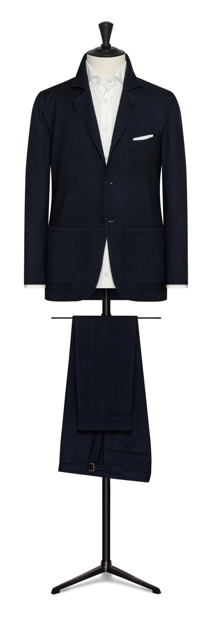 Fall / Winter 2022 inormal Custom Suit - dark blue stretch water - repellent technical fabric by Olmetex - cordes - sons.com