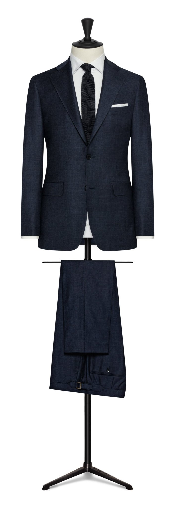 Fall / Winter 2022 Custom Suit - dark blue stretch with micro - structure by Loro Piana - cordes - sons.com