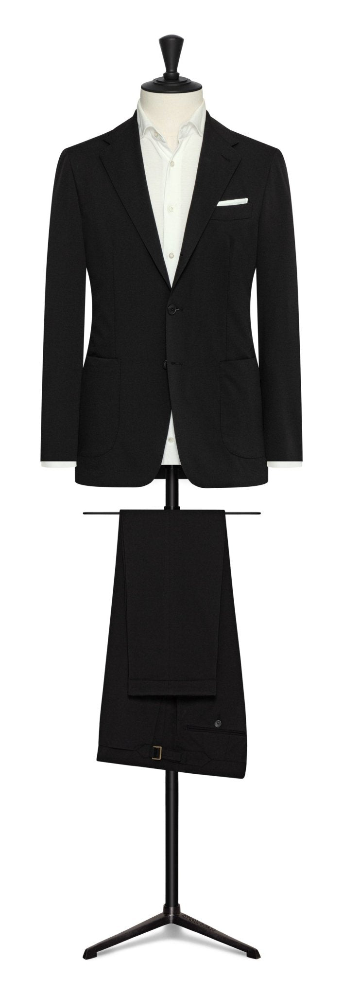Fall / Winter 2022 Custom Suit - black stretch waterrepellent technical fabric by OLMETEX - cordes - sons.com