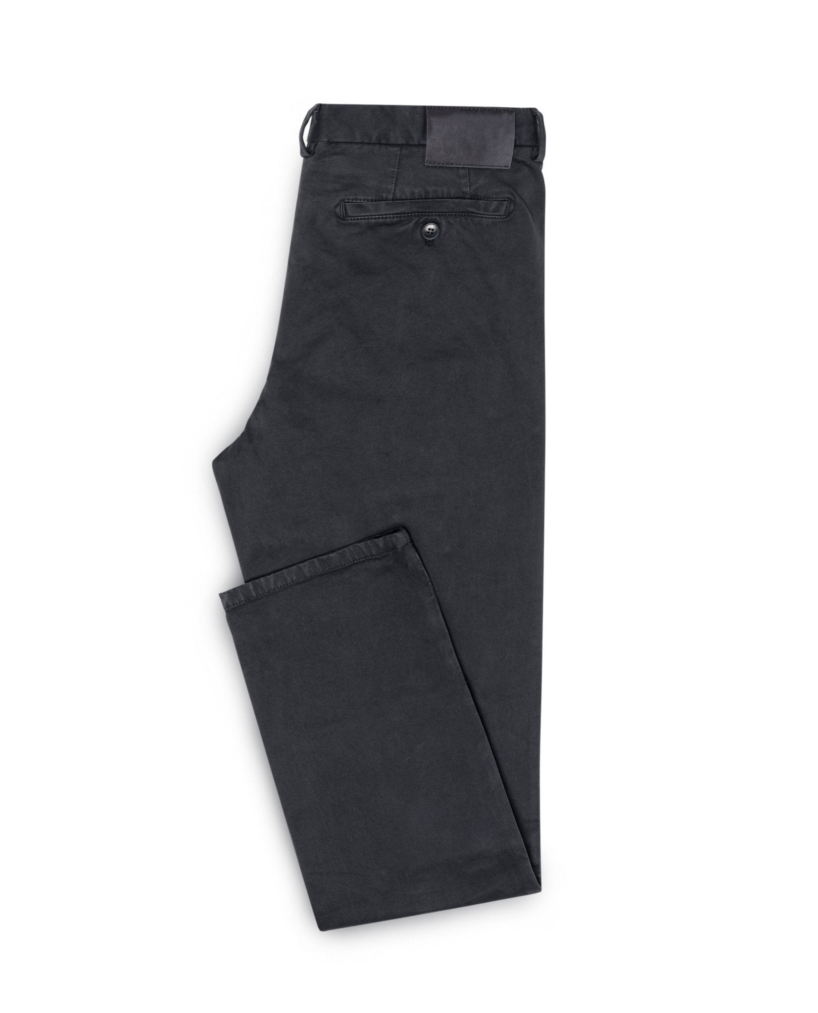 CHINOS - CUSTOM MADE grey garment - dyed stretch broken twill - cordes - sons.com