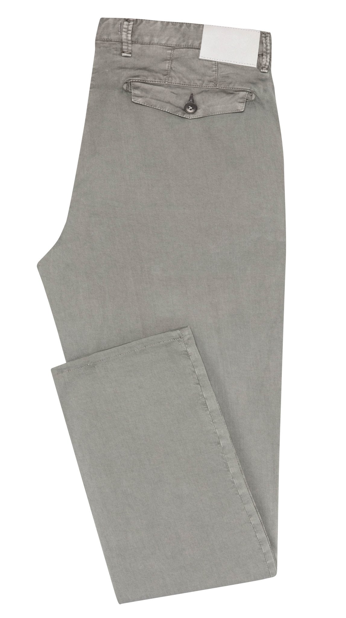 CHINOS - CUSTOM MADE - medium grey garment - dyed stretch fine twill - cordes - sons.com