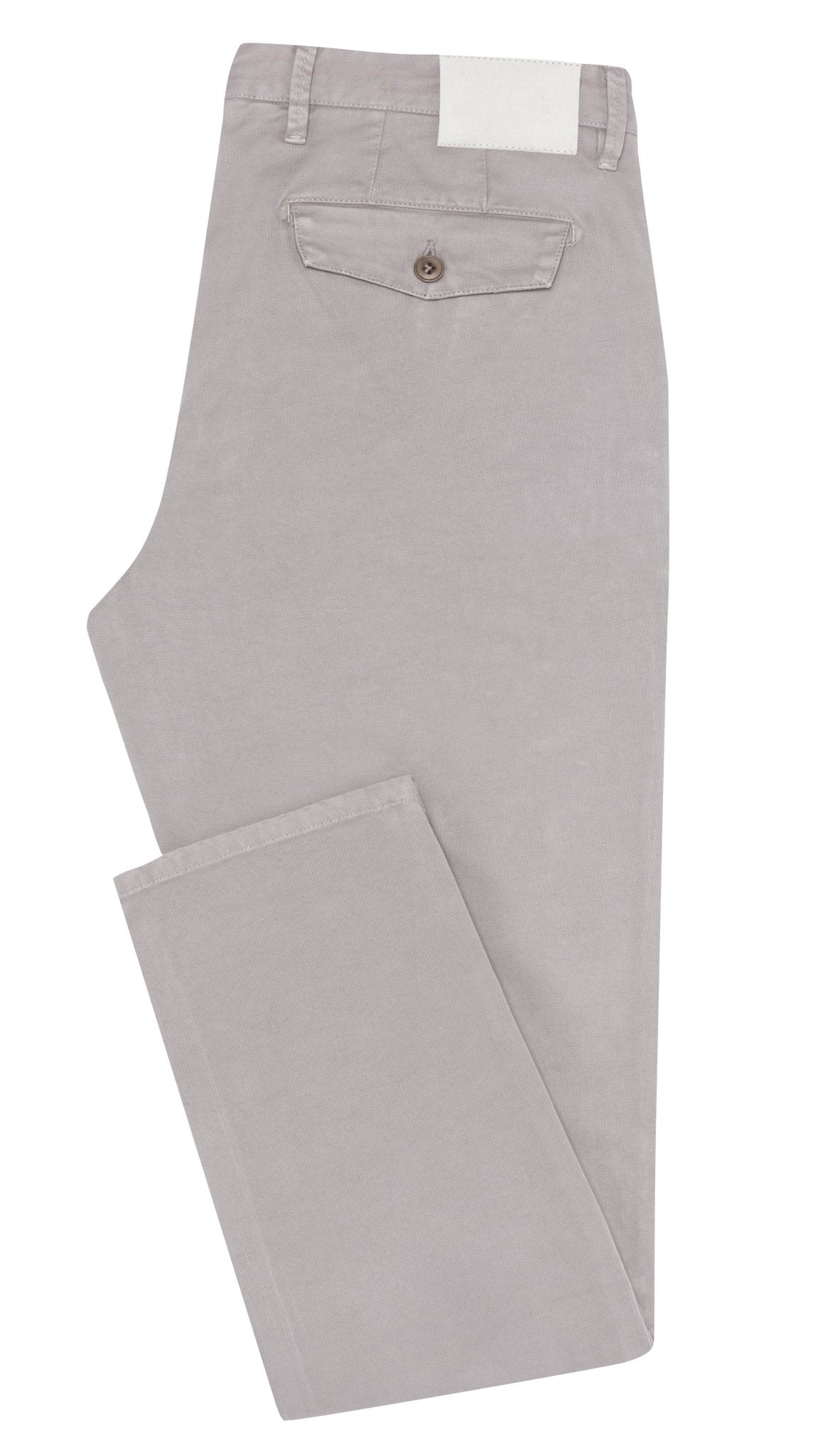 CHINOS - CUSTOM MADE - light grey garment - dyed stretch fine twill - cordes - sons.com