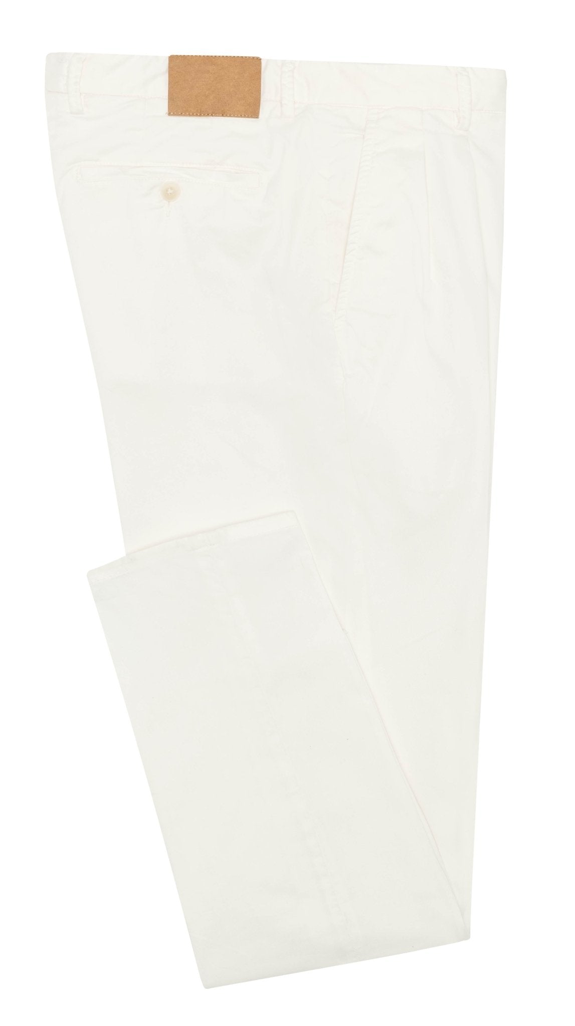 CHINOS - CUSTOM MADE - off - white garment - dyed stretch fine twill - cordes - sons.com