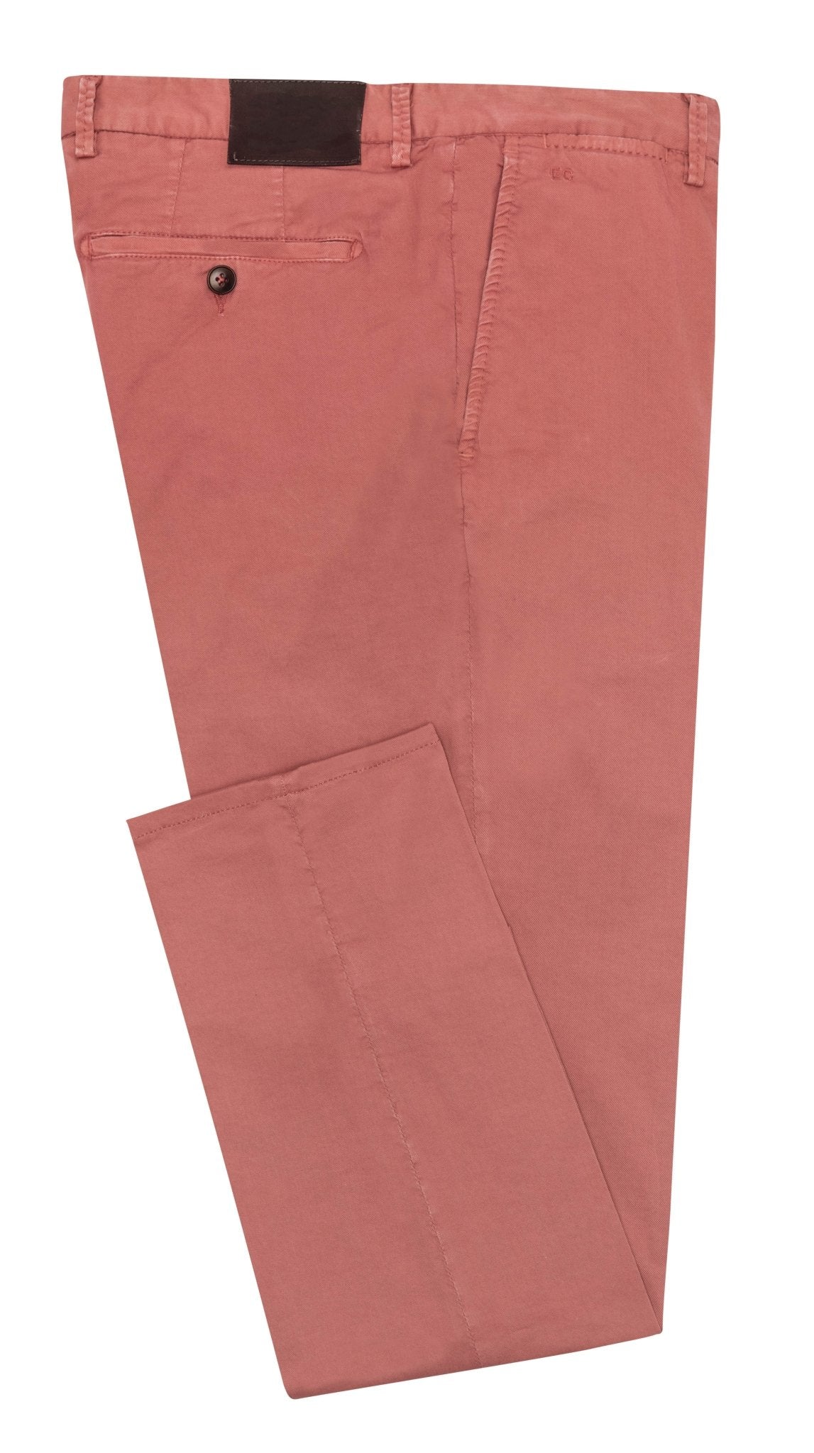 CHINOS - CUSTOM MADE - rose garment - dyed stretch fine twill - cordes - sons.com