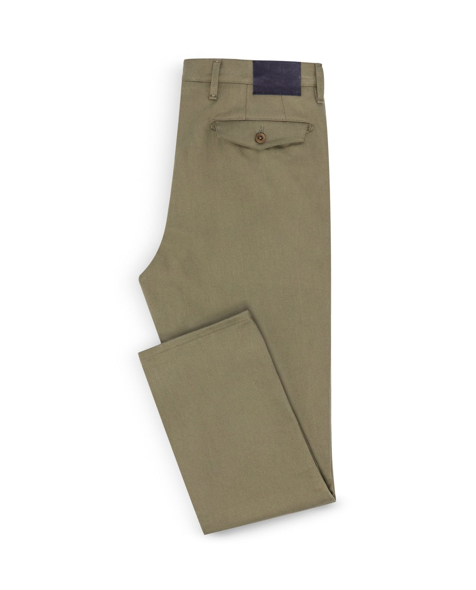 CHINOS - CUSTOM MADE - olive twill stretch - cordes - sons.com