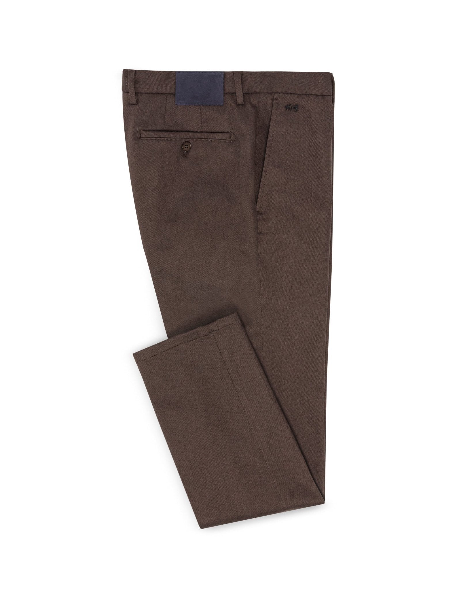 CHINOS - CUSTOM MADE - dark brown twill stretch - cordes - sons.com