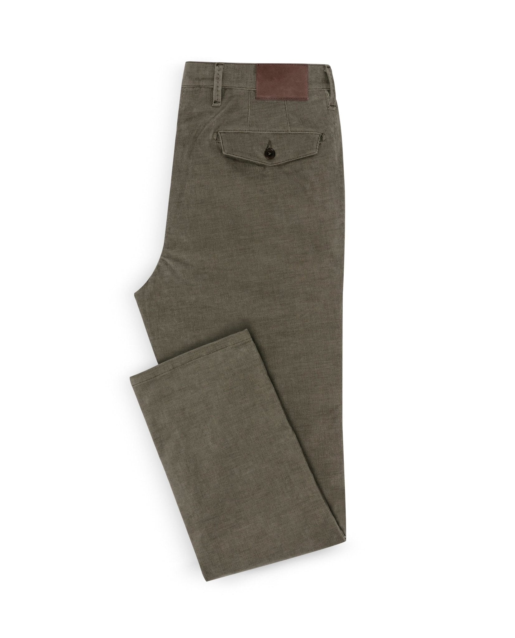 CHINOS - CUSTOM MADE - dusty olive corduroy stretch - cordes - sons.com