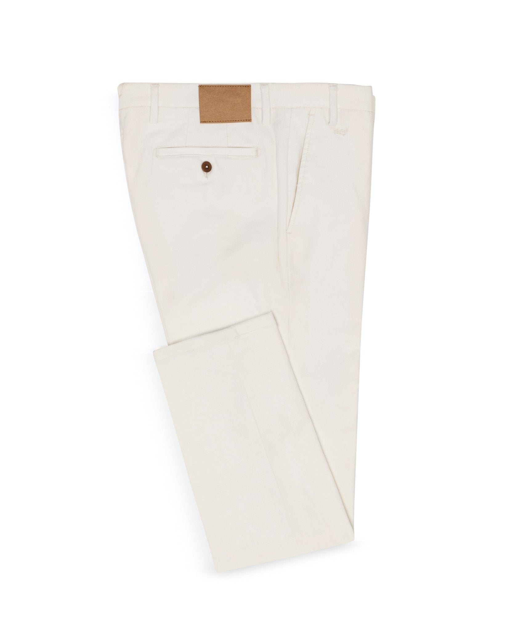 CHINOS - CUSTOM MADE - off white moleskin stretch - cordes - sons.com