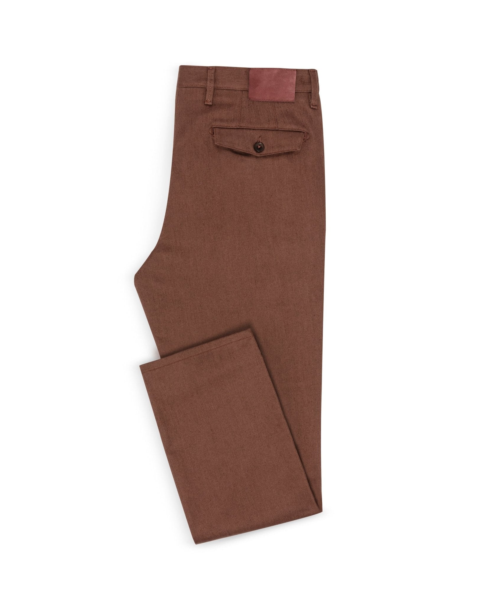 CHINOS - CUSTOM MADE - mid brown twill stretch - cordes - sons.com