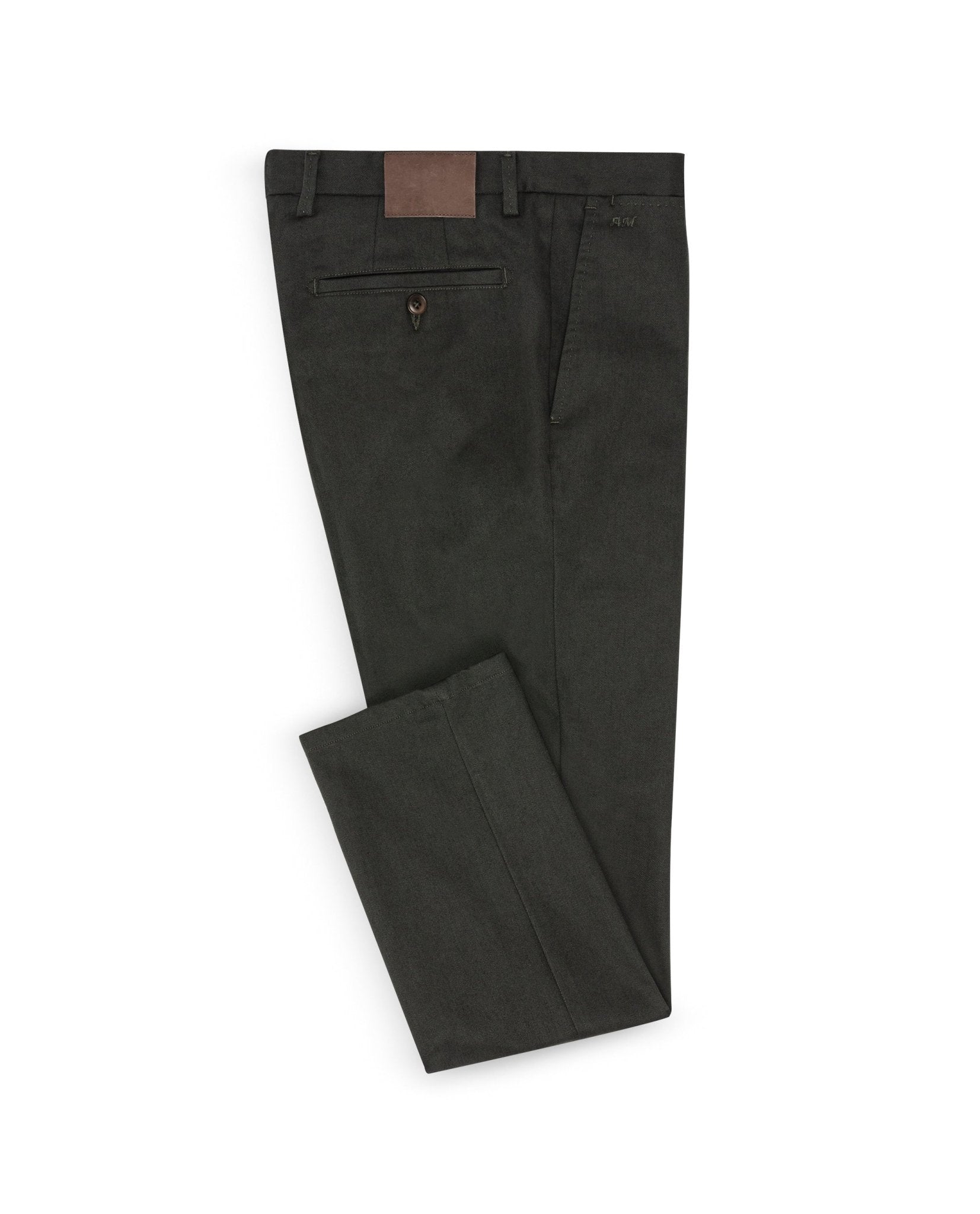 CHINOS - CUSTOM MADE - bottle green twill stretch - cordes - sons.com
