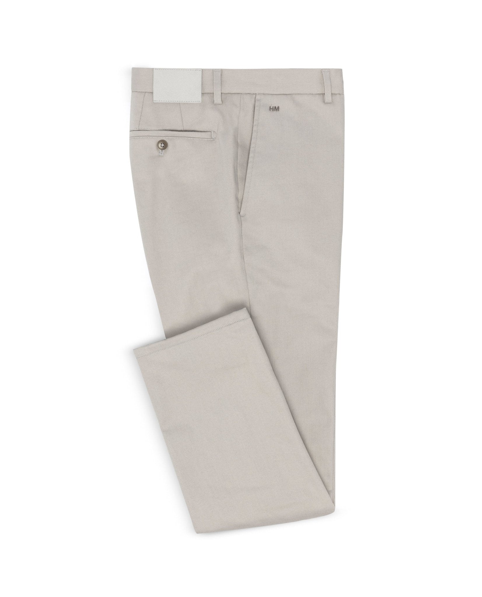 CHINOS - CUSTOM MADE - light grey twill stretch - cordes - sons.com