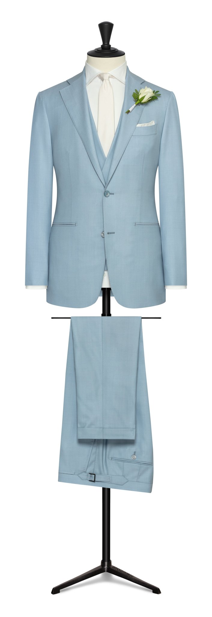 Wedding Suit - l.blue s130 wool twill - cordes - sons.com