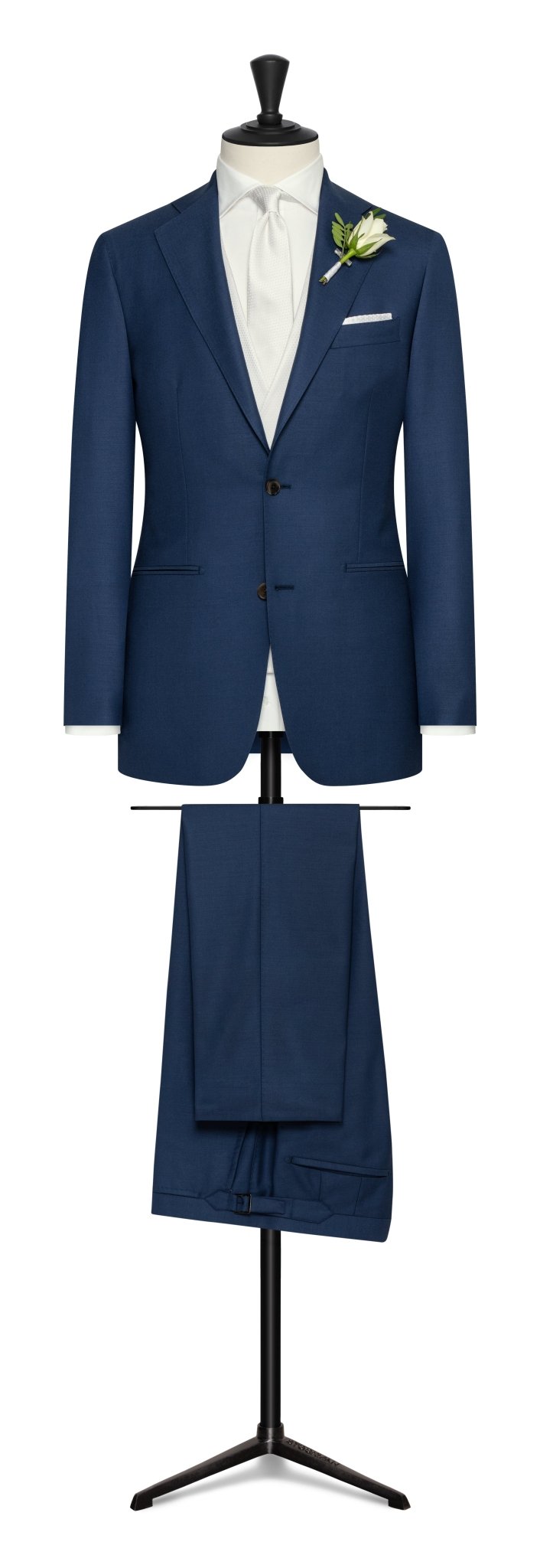 Wedding Suit - royal blue s130 wool twill - cordes - sons.com