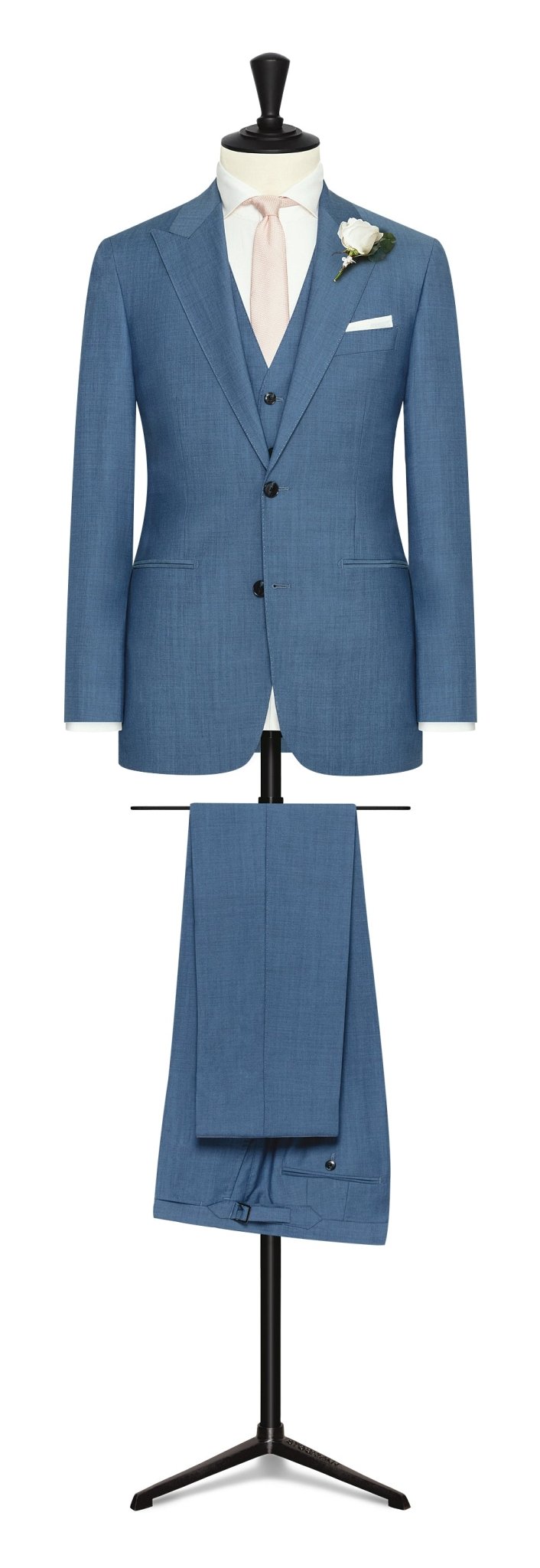 EVENT SUIT slate blue solaro s100 wool - cordes - sons.com