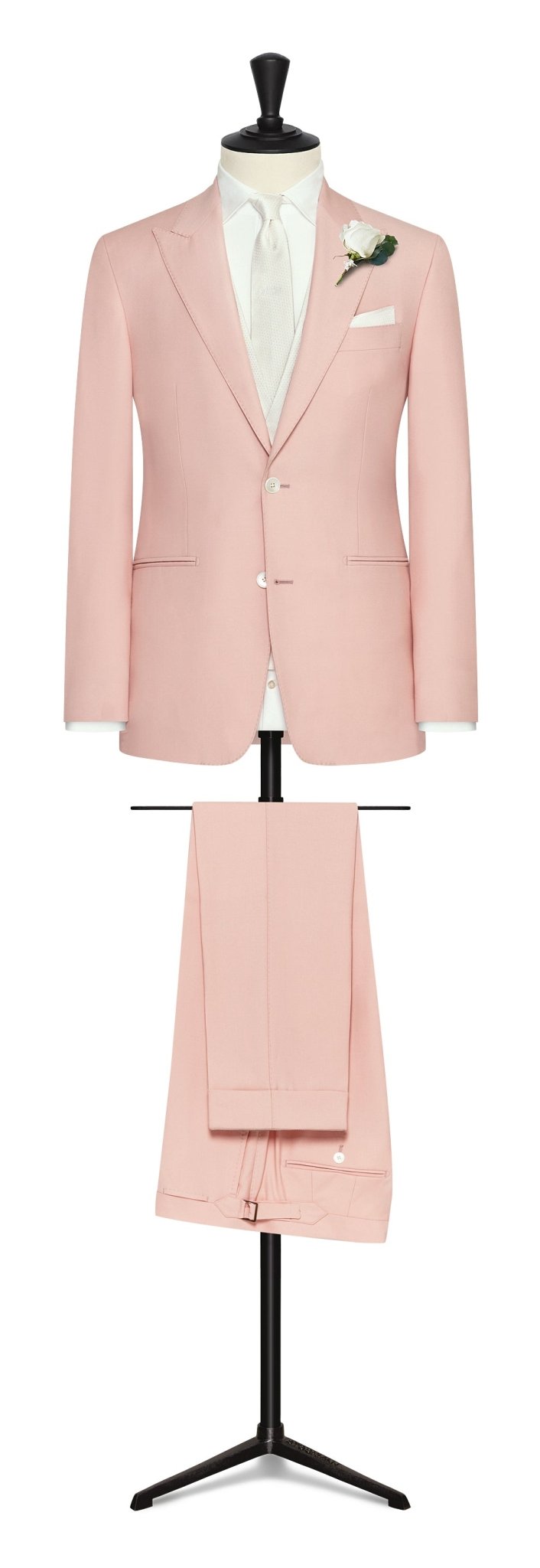 EVENT SUIT - pastel pink s100 wool faille - cordes - sons.com