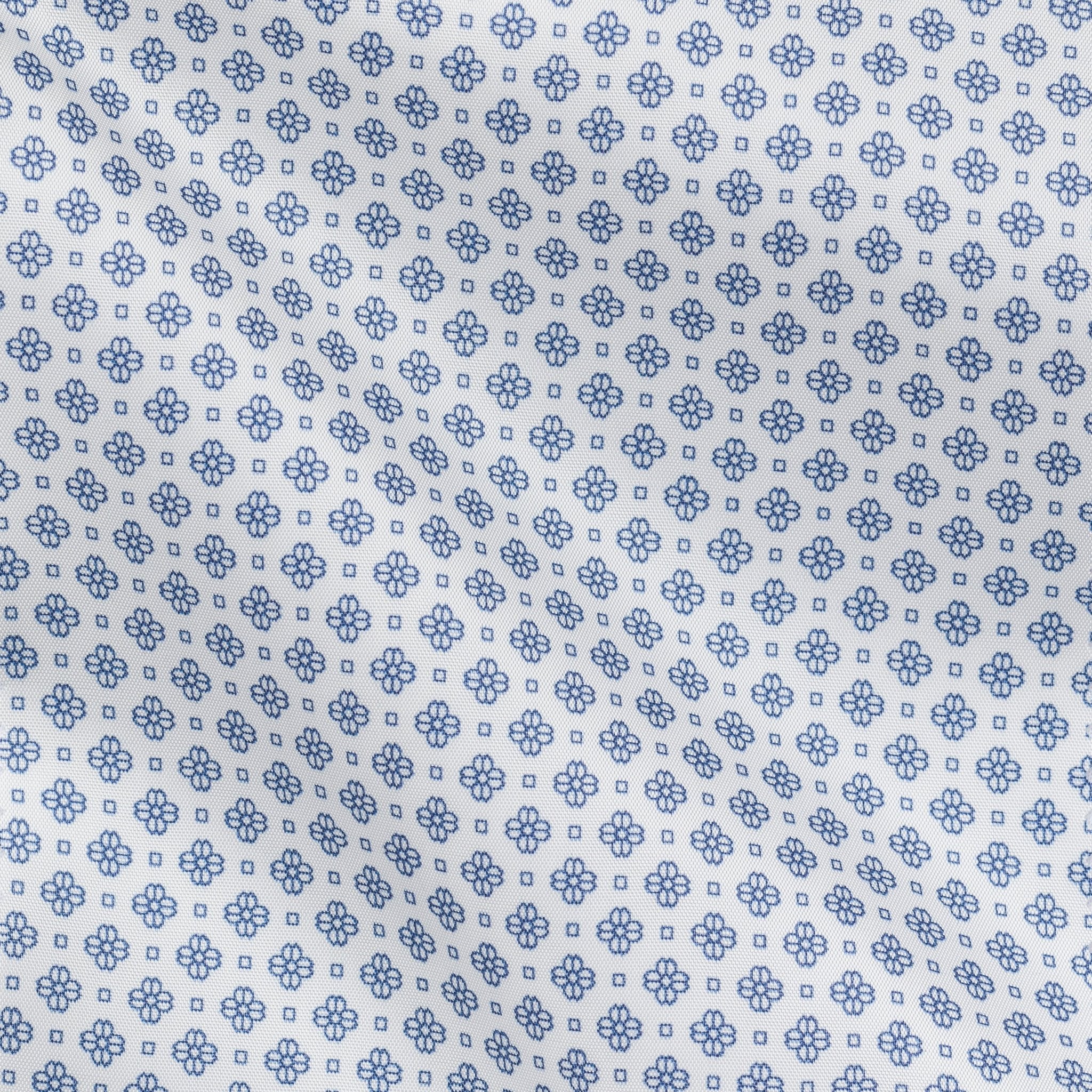 Awesome Linings - White with Light Blue Flowers - cordes - sons.com