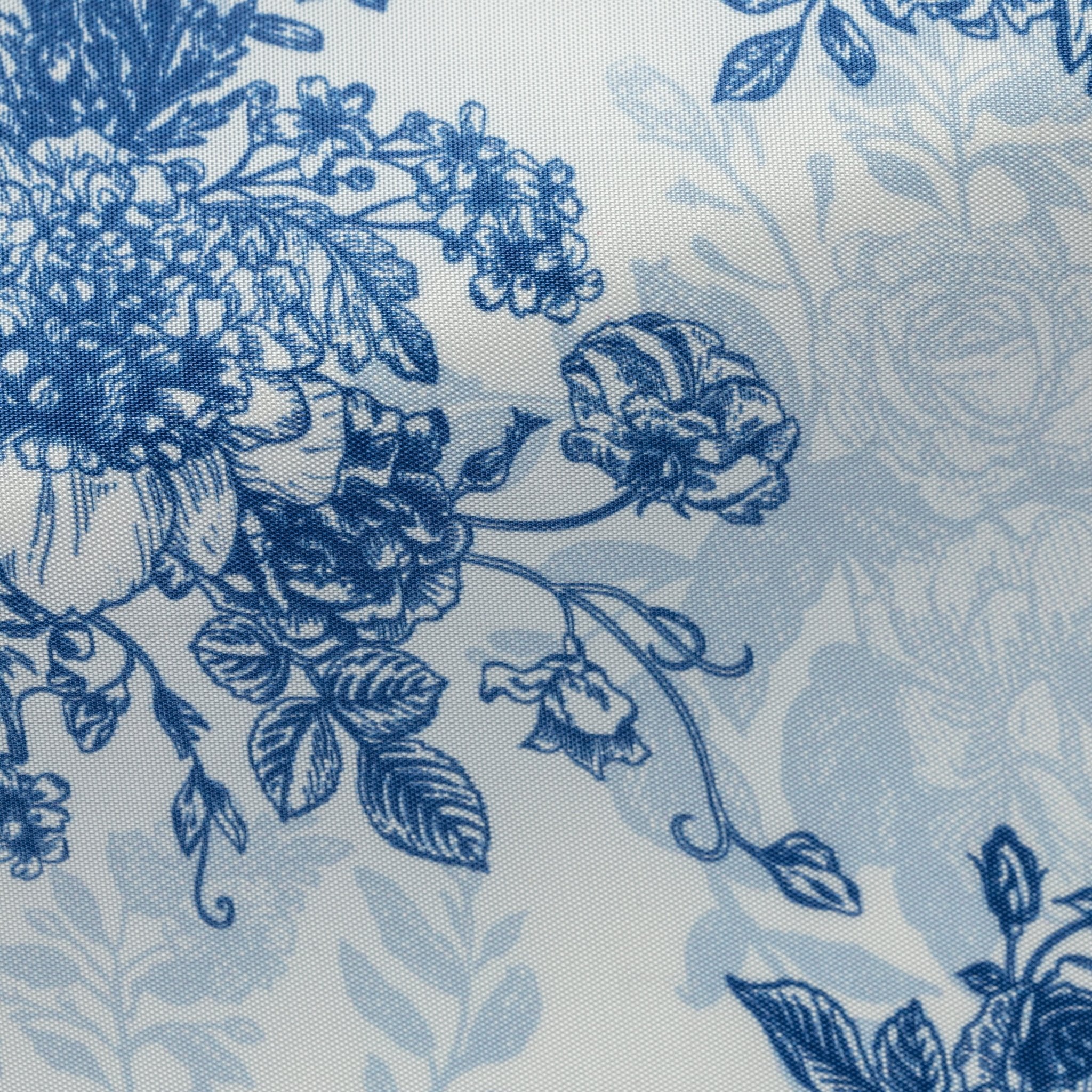 Awesome Lining - Midblue Flower Motive on White - cordes - sons.com