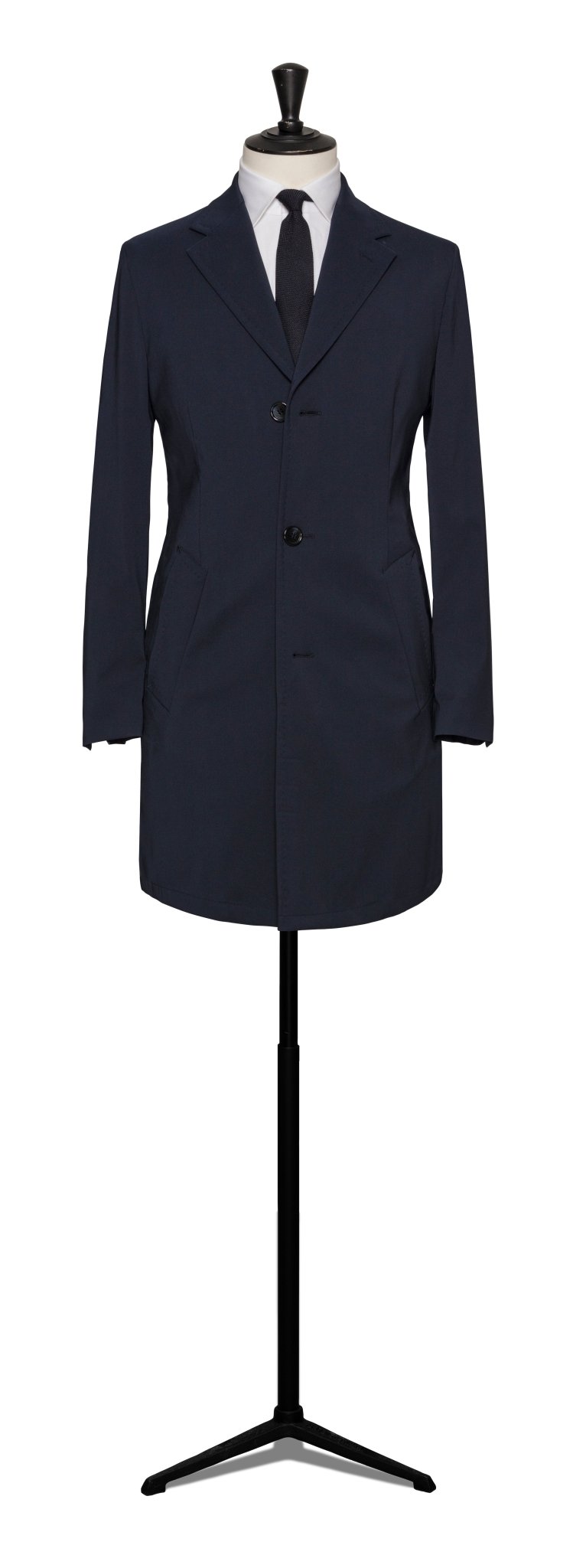 Custom Overcoat - Loro Piana - stormsystem navy - cordes - sons.com