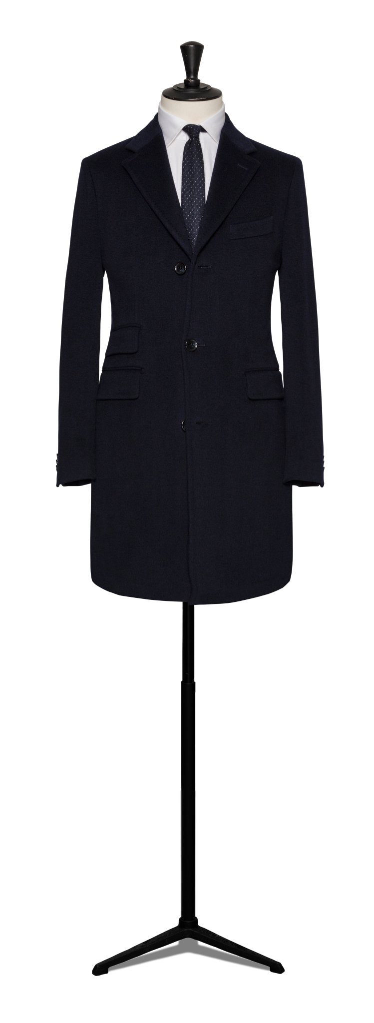 Custom Overcoat - navy fine wool - cordes - sons.com