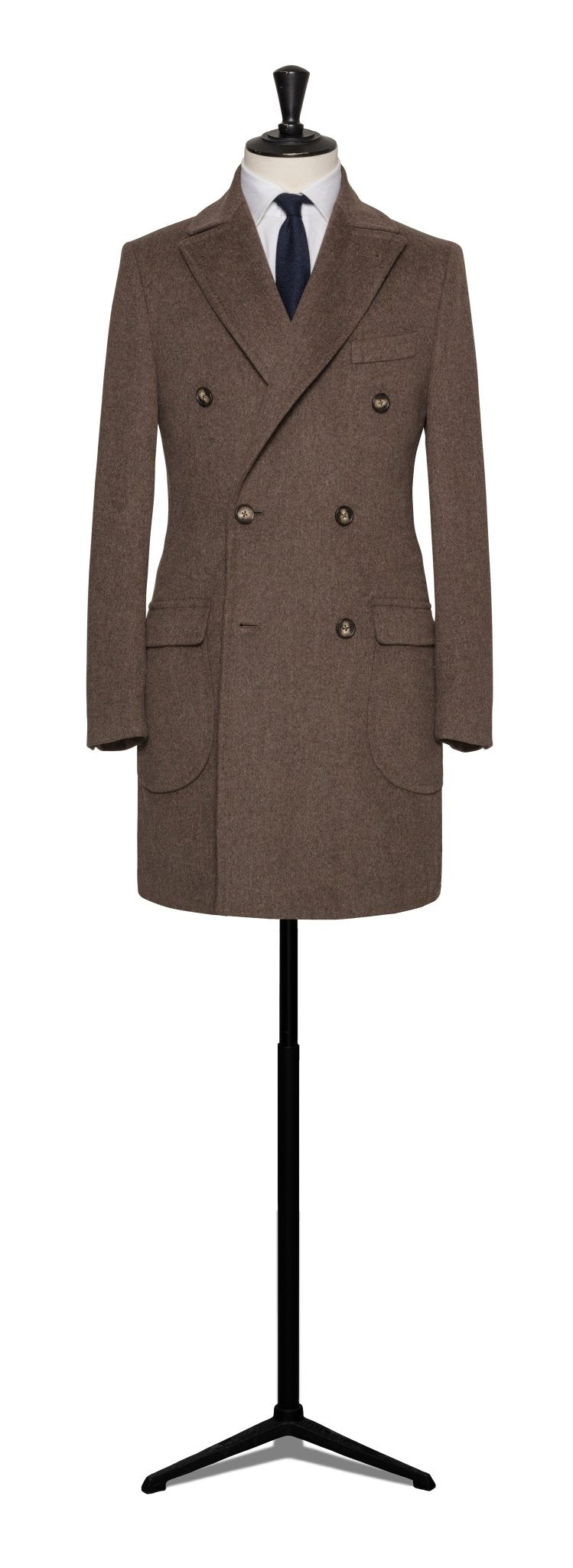 Custom Overcoat - m.brown melange fine wool - cordes - sons.com