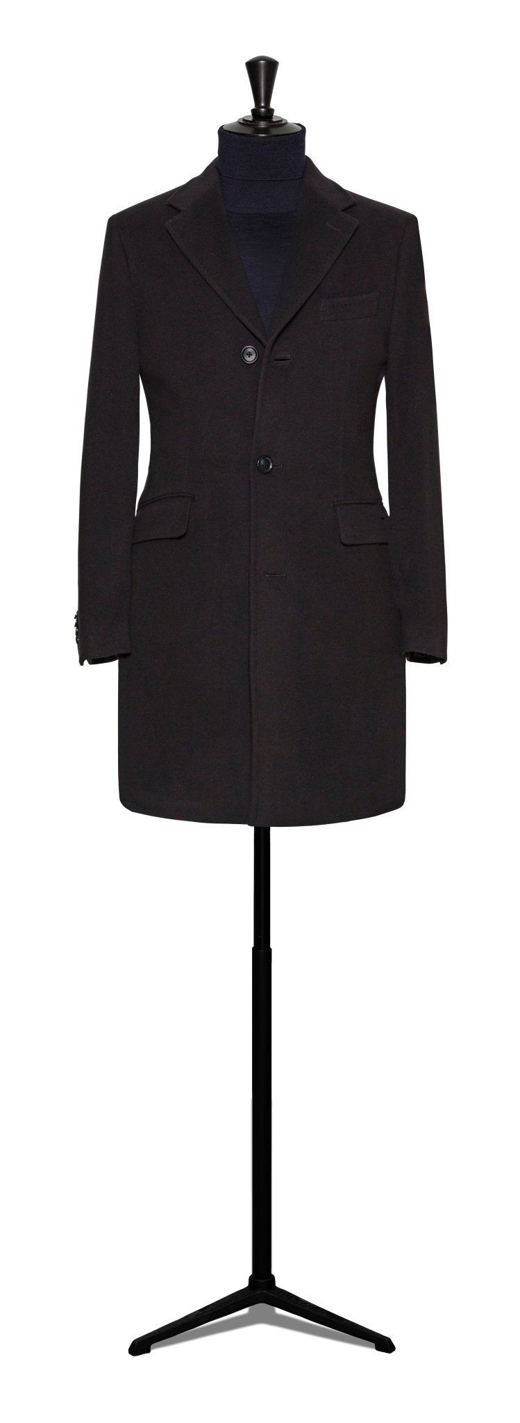 Custom Overcoat - midnight blue wool - cordes - sons.com