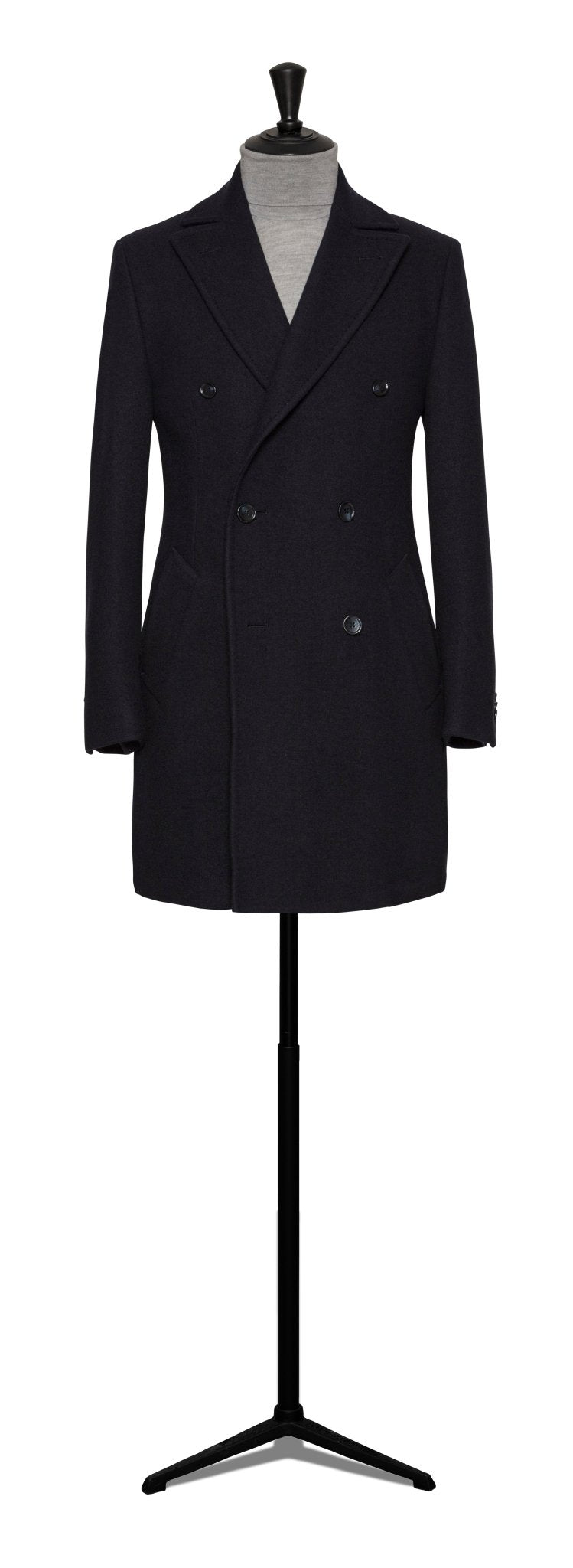 Custom Overcoat - midnight blue knit - cordes - sons.com