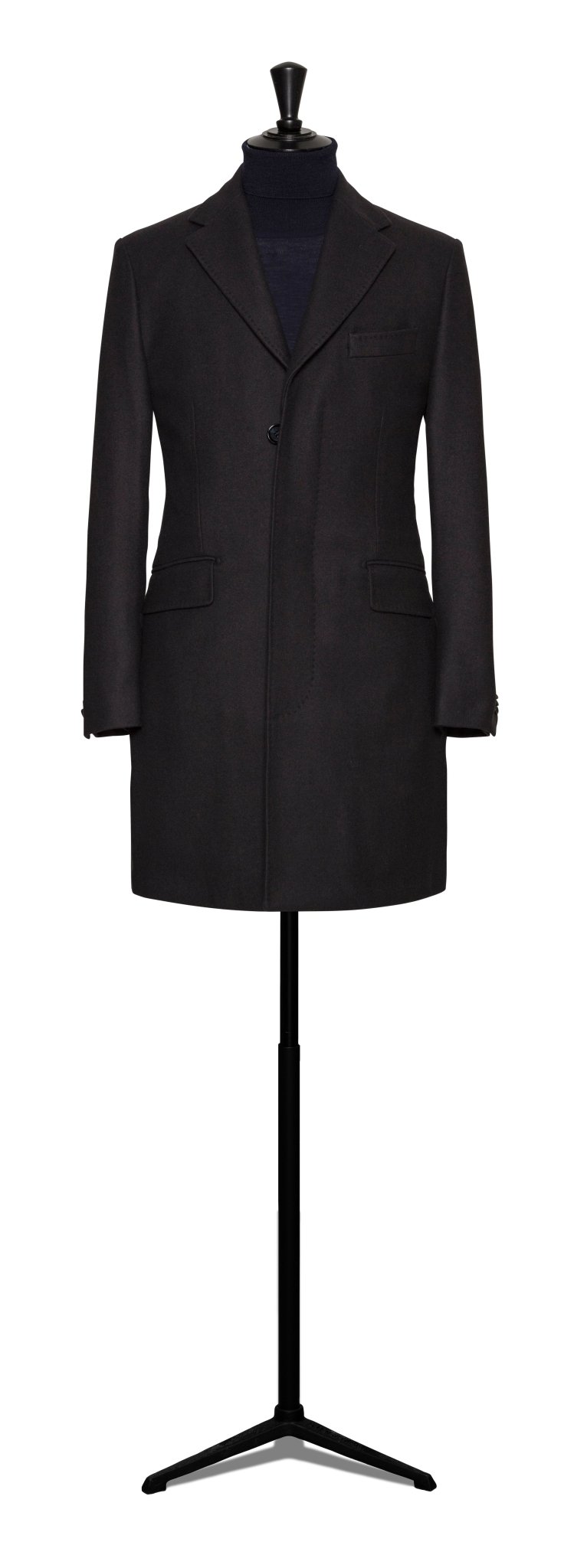 Custom Overcoat - midnight blue wool blend - cordes - sons.com