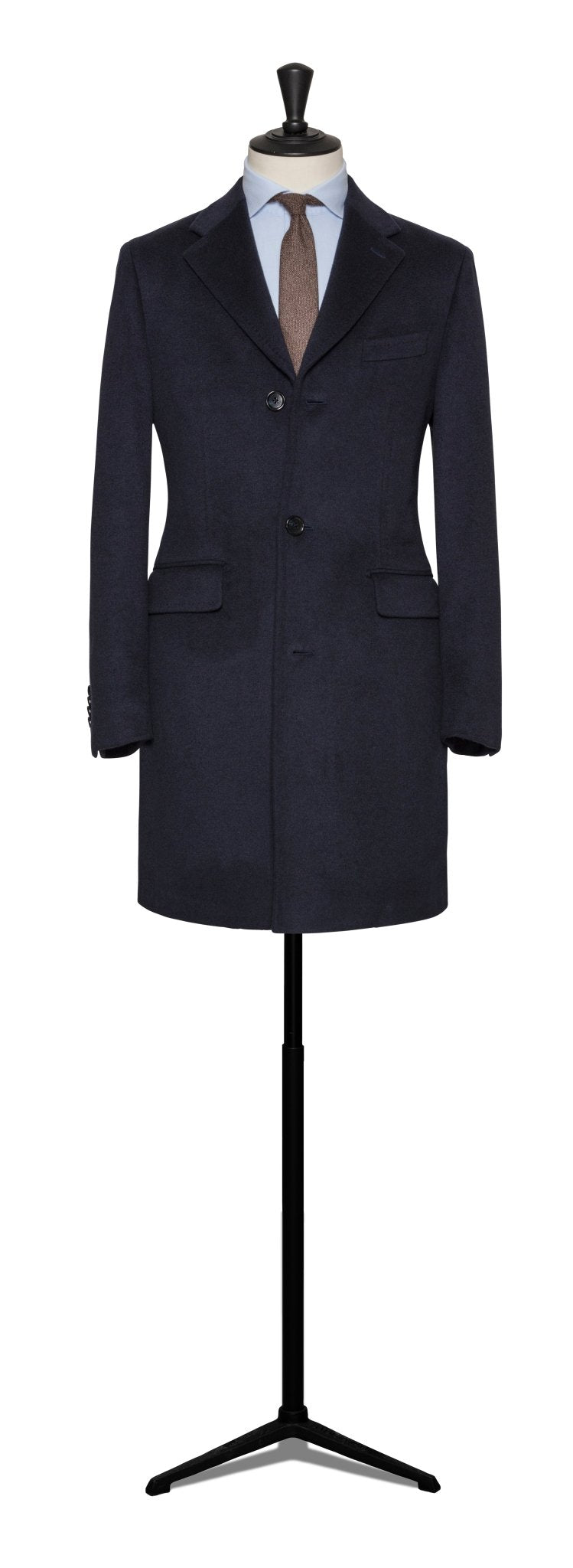 Custom Overcoat - navy cashmere - cordes - sons.com