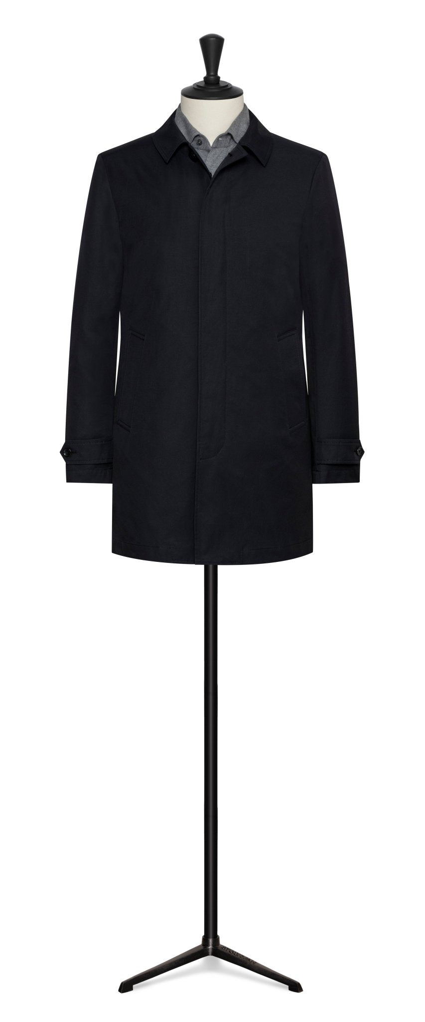 The Car Coat - midnight blue cotton blend windbreaker - cordes - sons.com