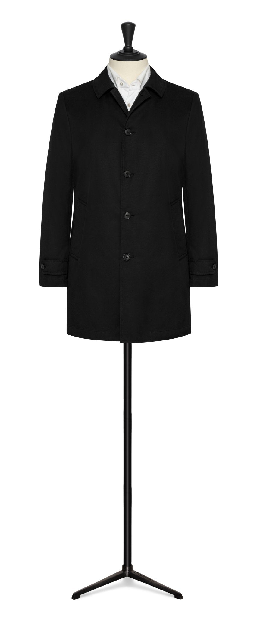 The Car Coat - black cotton blend windbreaker - cordes - sons.com