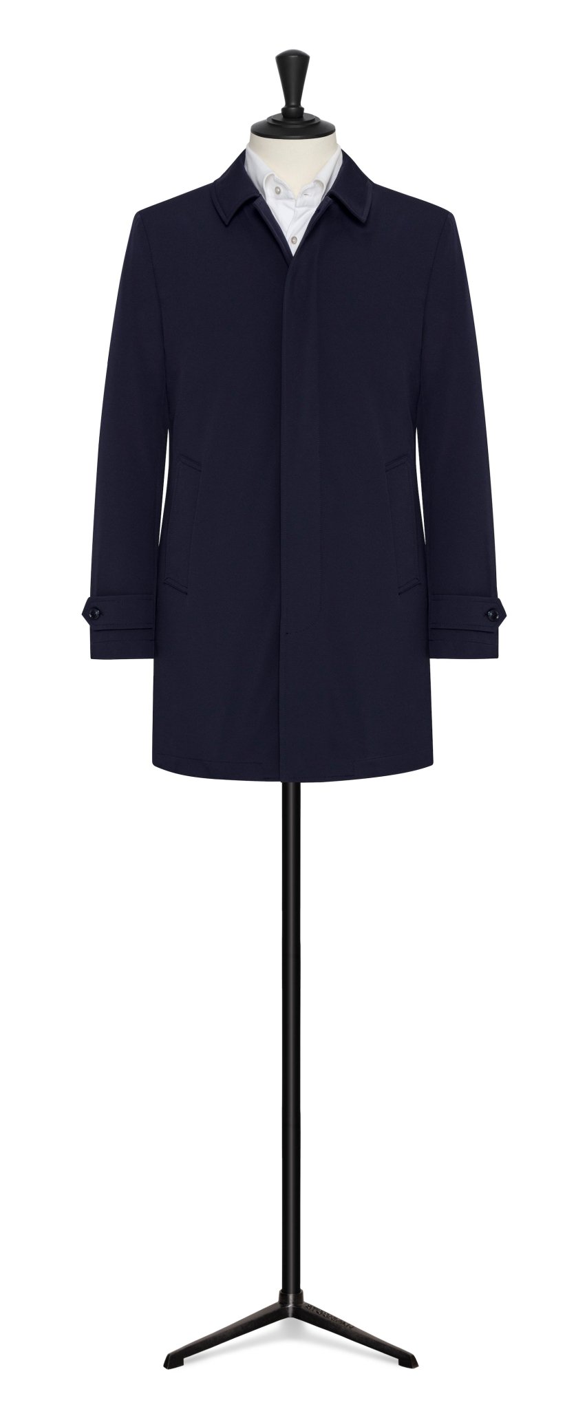 The Car Coat - midnight blue stretch blend windbreaker - cordes - sons.com